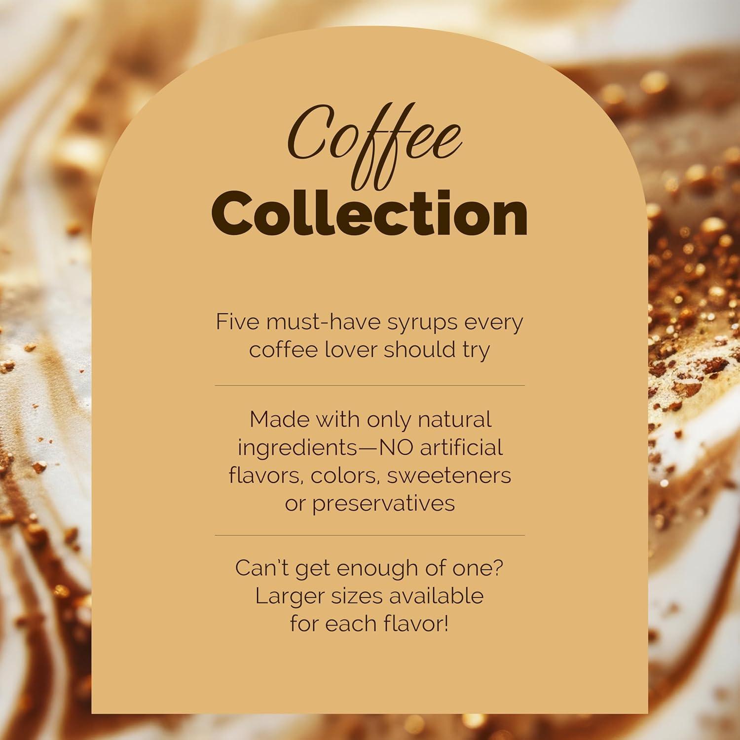 image:imageMonin 5 Flavor Holiday Cheer Collection Macadamia Nut Peppermint Cookie Butter Toasted Marshmallow amp Gingerbread Natural Flavors for All Drinks GlutenFree 169 oz per bottleCoffee Collection