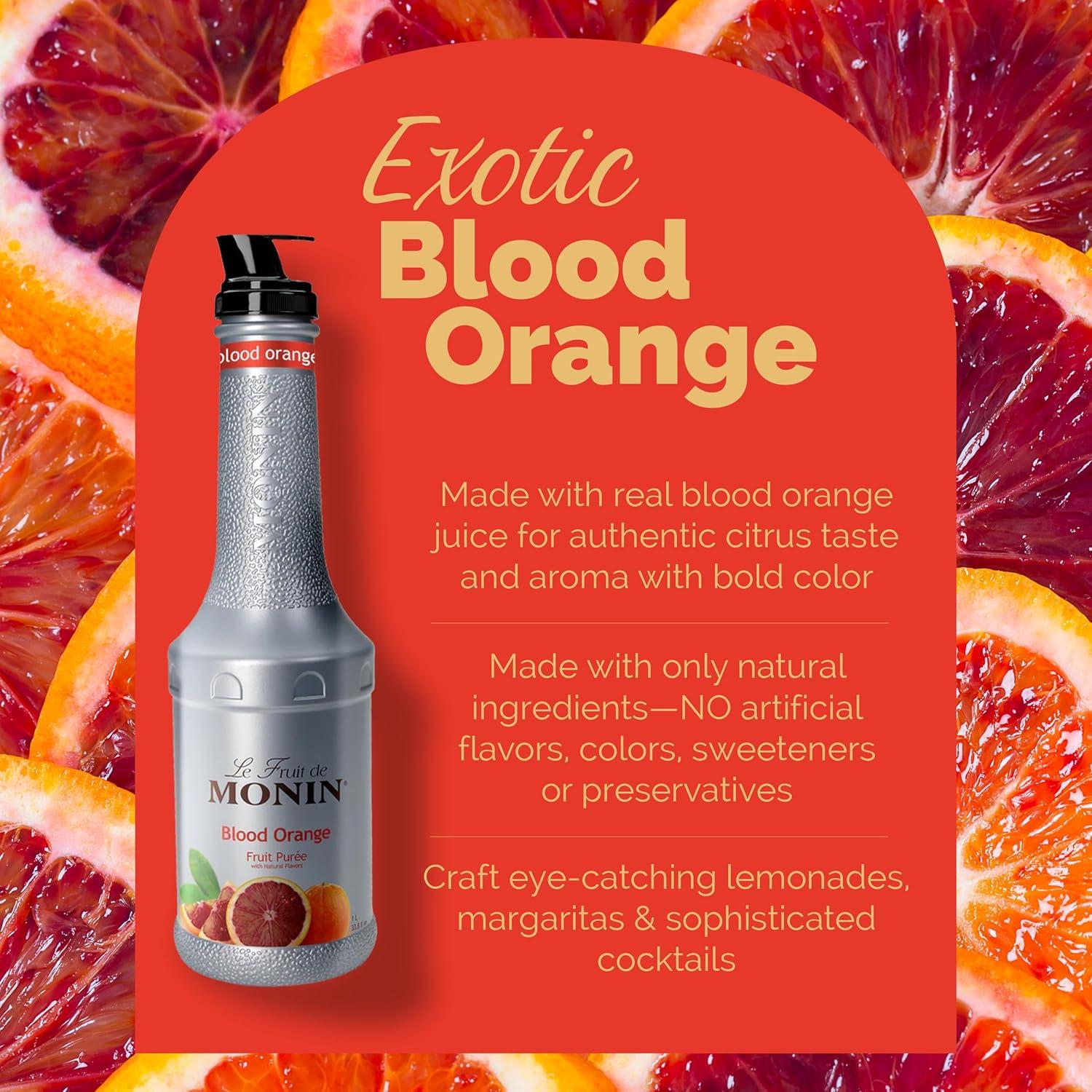 image:imageMonin Blood Orange Pure Tart Juicy Citrus Taste Great for Lemonades Cocktails and Culinary Creations Vegan GlutenFree 1 LiterBlood Orange Pure