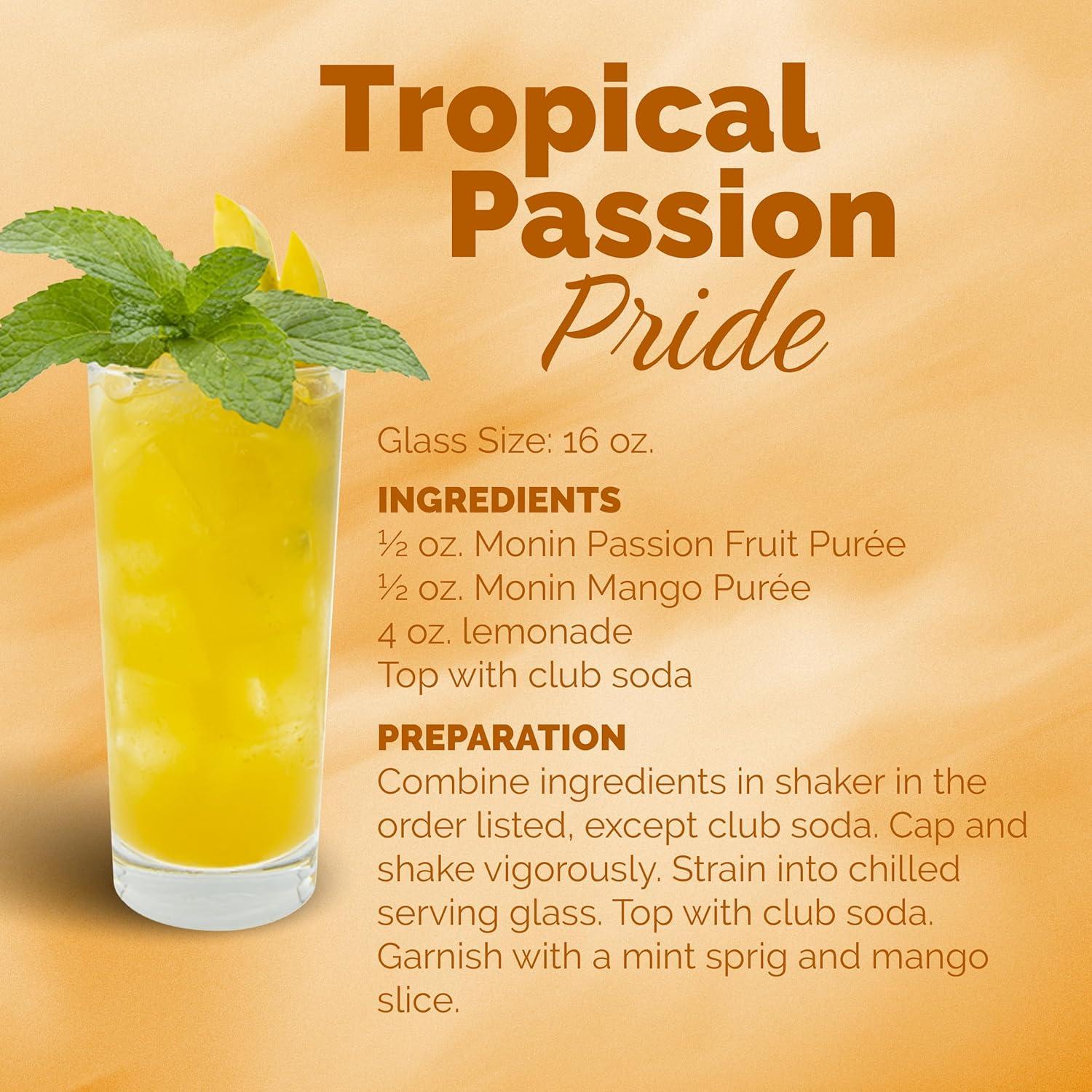 image:imageMonin Blood Orange Pure Tart Juicy Citrus Taste Great for Lemonades Cocktails and Culinary Creations Vegan GlutenFree 1 LiterPassion Fruit Pure