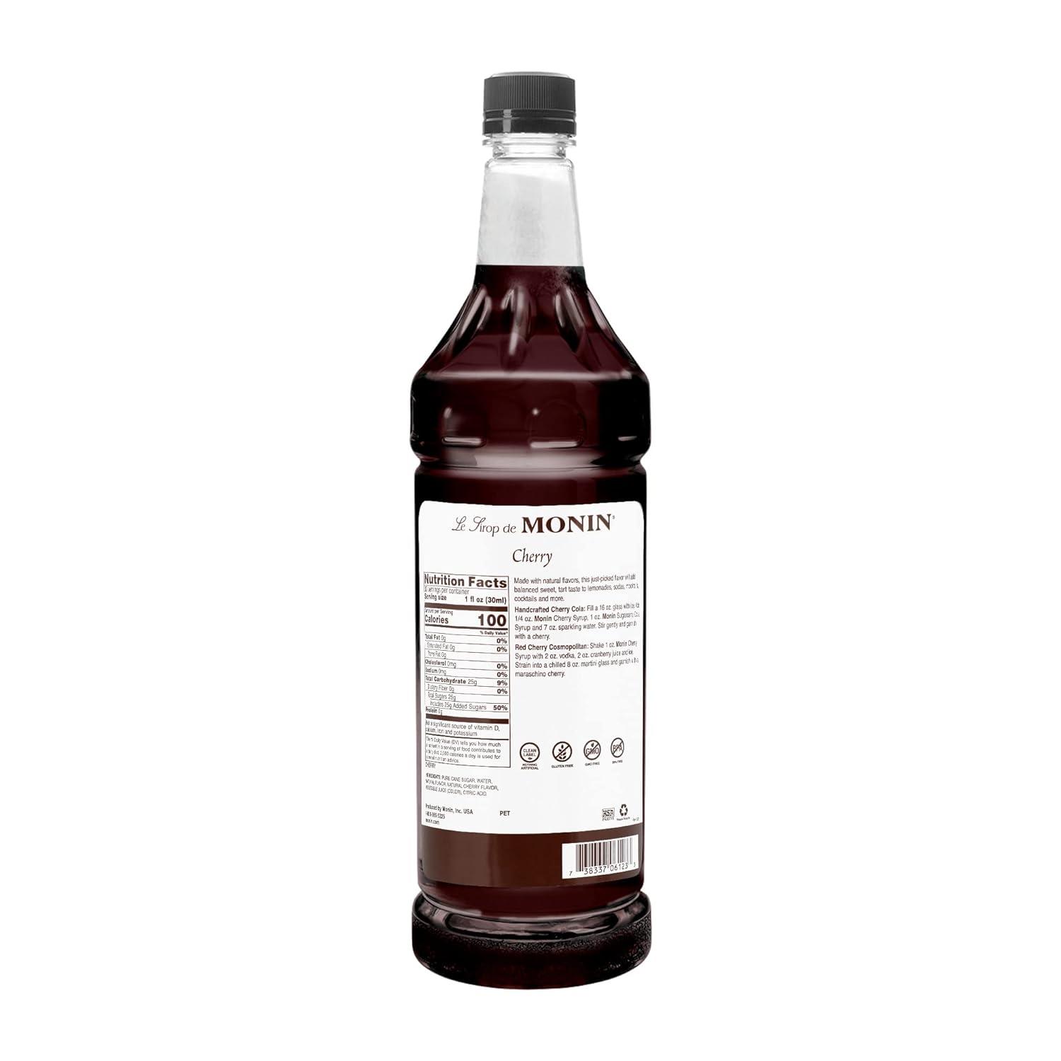 image:imageMonin Blueberry Syrup Mildly Sweet amp Tart Blueberry Flavor Great for Teas Lemonades Smoothies amp Cocktails GlutenFree NonGMO 1 LiterCherry