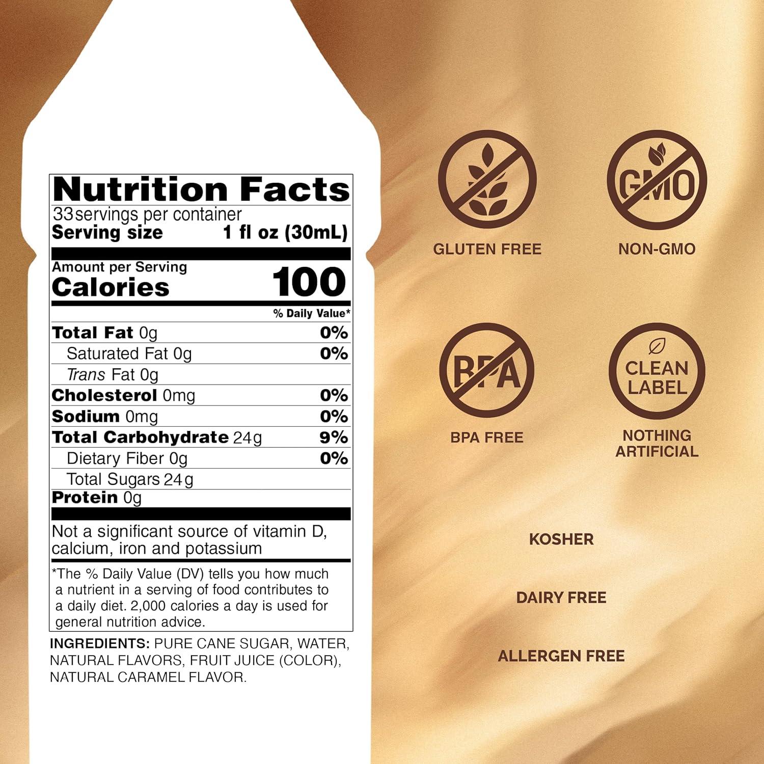 image:imageMonin Caramel Syrup Rich and Buttery Great for Desserts Coffee and Cocktails GlutenFree NonGMO 1 Liter 4PackCaramel