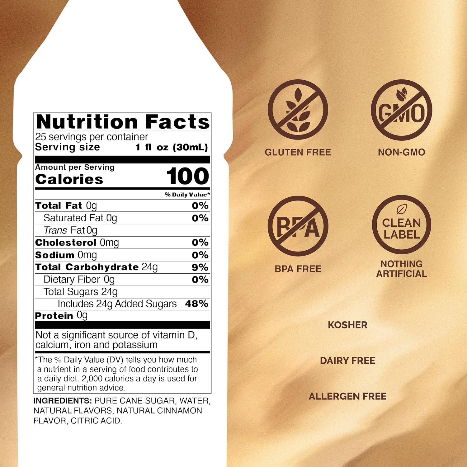 image:imageMonin Cinnamon Syrup Sweet and Spicy Taste of Cinnamon Versatile Flavor Natural Flavors Great for Coffees Cocoas Ciders and Cocktails NonGMO GlutenFree 750 ml