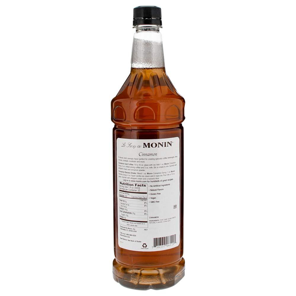image:imageMonin Cinnamon Syrup Sweet and Spicy Taste of Cinnamon Versatile Flavor Natural Flavors Great for Coffees Cocoas Ciders and Cocktails NonGMO GlutenFree 1 Liter