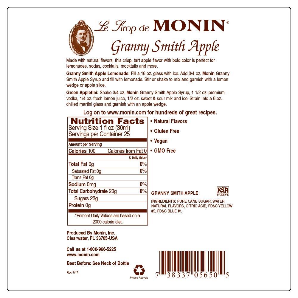 image:imageMonin Coconut Syrup Creamy Tropical Flavored Syrup Coffee Syrup Natural Flavor Drink Mix Simple Syrup for Coffee Lemonade Cocktails amp More GlutenFree NonGMO Clean Label 750 mlGranny Smith Apple