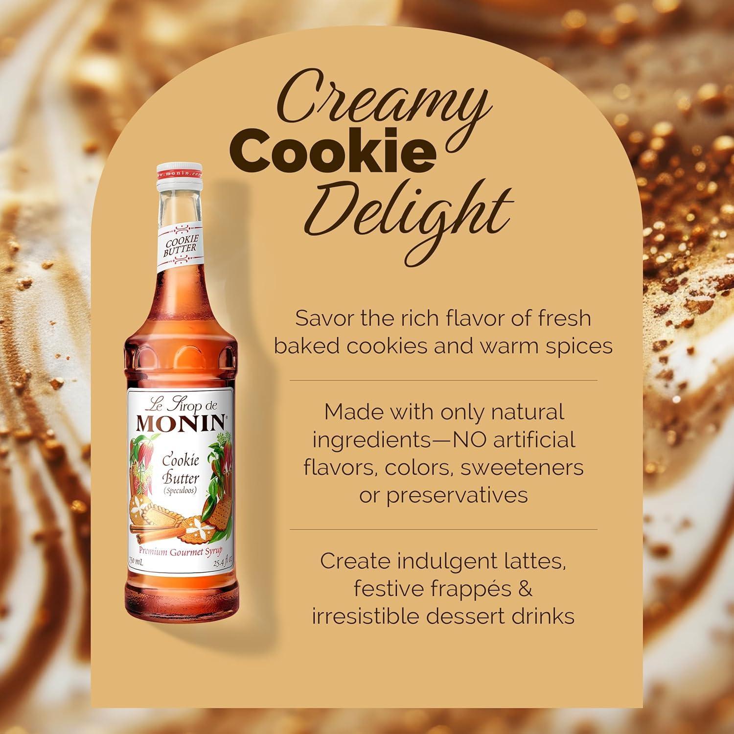image:imageMonin Cookie Butter Syrup Great for Coffees Lattes and Mochas GlutenFree Vegan NonGMO 750 mlCookie Butter