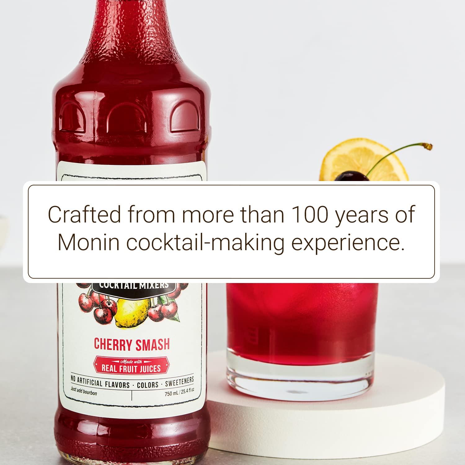 image:imageMonin HomeCrafted Cherry Smash Cocktail Mixer ReadytoUse Drink Mix Refreshingly Sweet amp Citrusy Flavor Just Add Bourbon Perfect for Cocktails amp Iced amp Frozen Beverages 750 mlCherry Smash