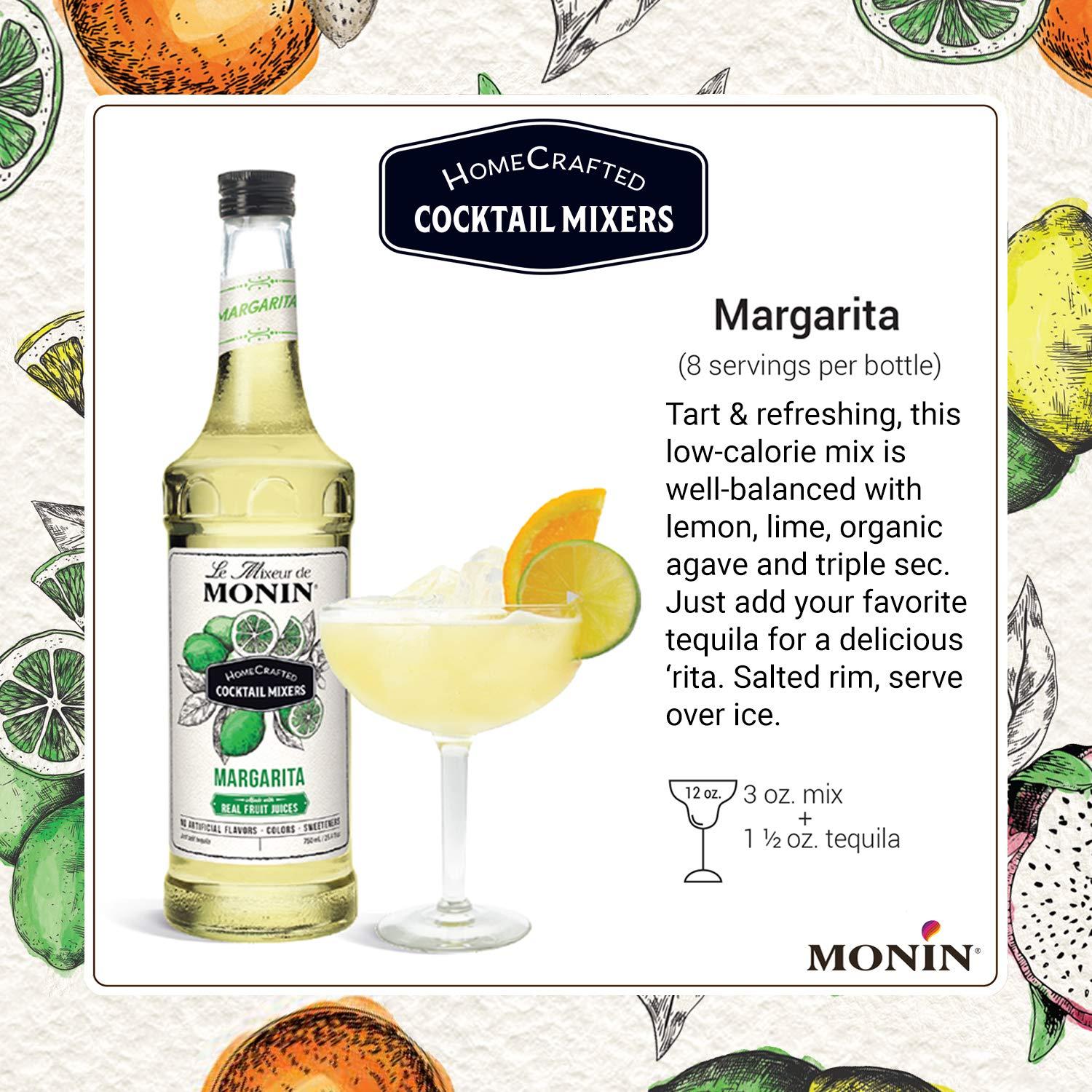 image:imageMonin HomeCrafted Cocktail Mixers ReadytoUse Drink Mix DIY Cocktail Variety Pack Made with Real Fruit Juice Just Add Alcohol Mai Tai Margarita amp Dragon Fruit Cosmo 750 ml Each 3PackVariety Pack