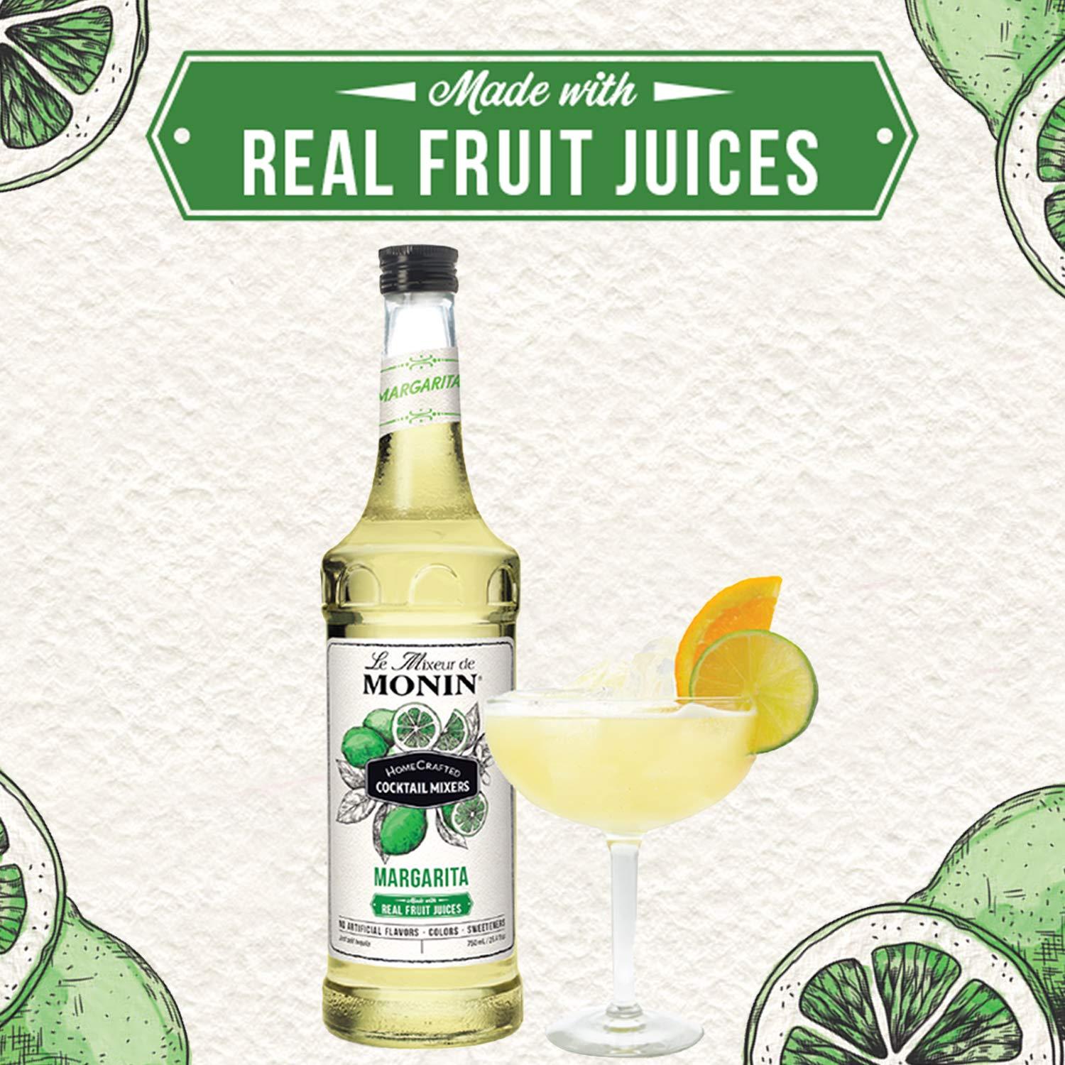 image:imageMonin HomeCrafted Cocktail Mixers ReadytoUse Drink Mix DIY Cocktail Variety Pack Made with Real Fruit Juice Just Add Alcohol Mai Tai Margarita amp Dragon Fruit Cosmo 750 ml Each 3PackMargarita