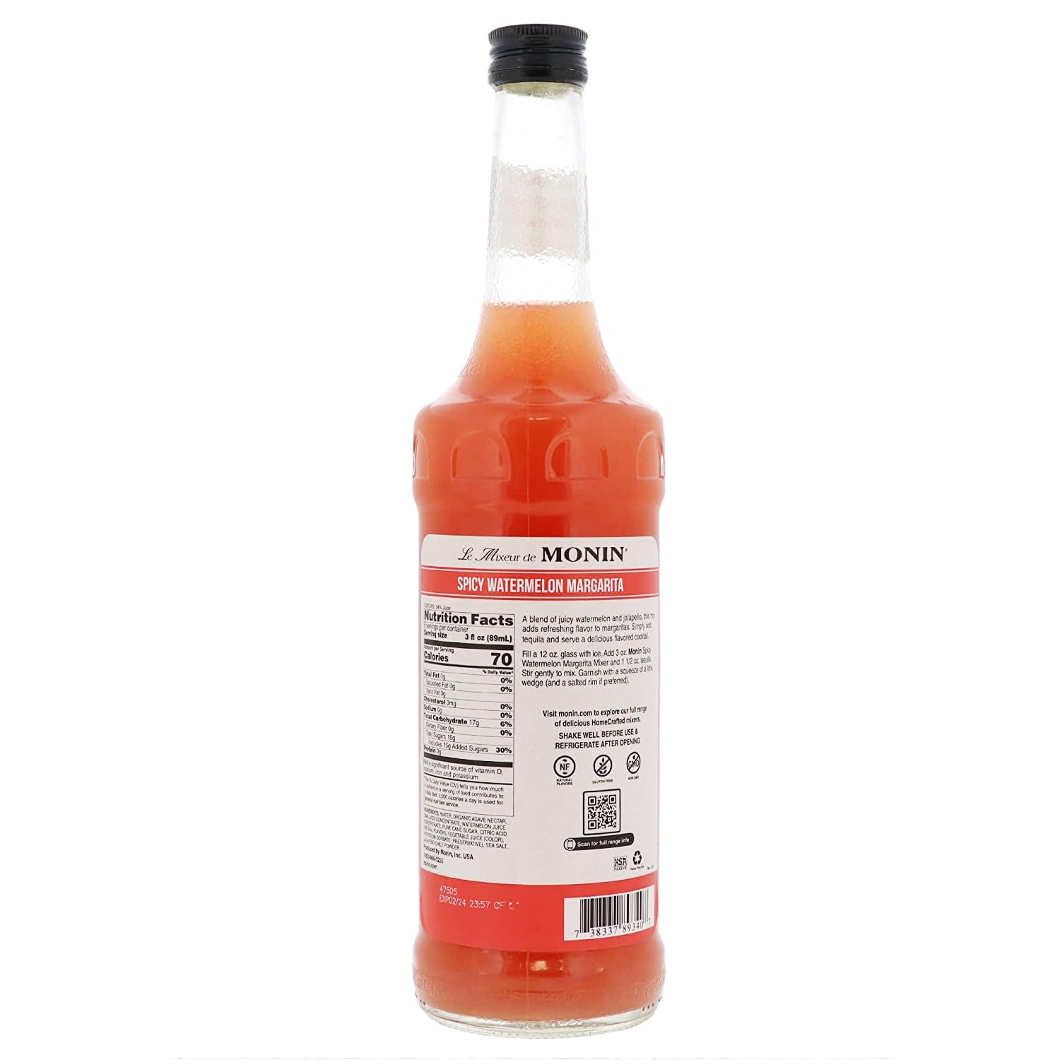 image:imageMonin HomeCrafted Dragon Fruit Cosmo Cocktail Mix ReadytoUse Drink Mixer Strawberry amp Pear Blend Made with Natural Flavors amp Real Fruit Juice DIY Cocktails Just Add Vodka 750 mlSpicy Watermelon Margarita