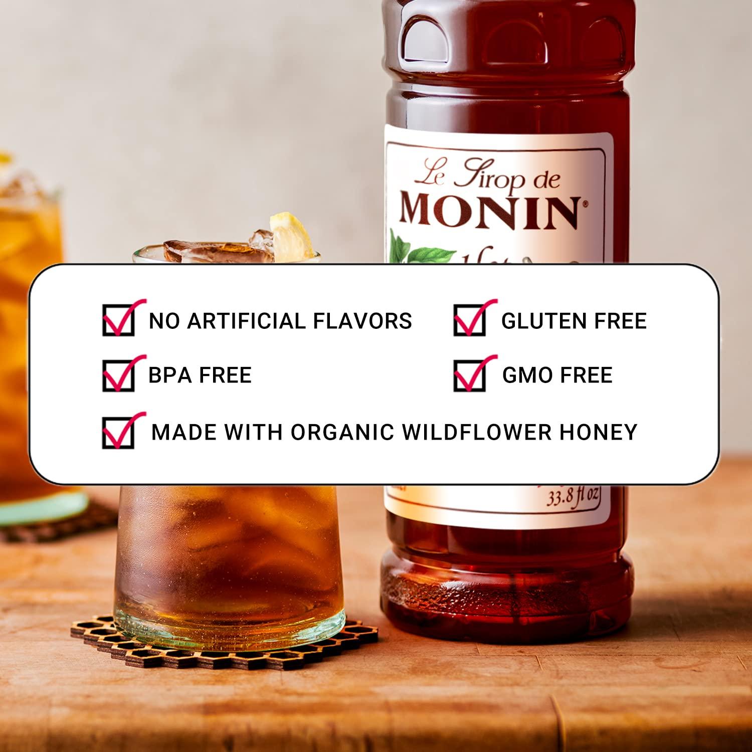 image:imageMonin Hot Honey Syrup Robust Sweet amp Spicy Flavors Great for Lemonades Teas Cocktails Culinary Recipes amp More No Artificial Sweeteners GlutenFree NonGMO Clean Label 4Pack 1 Liter