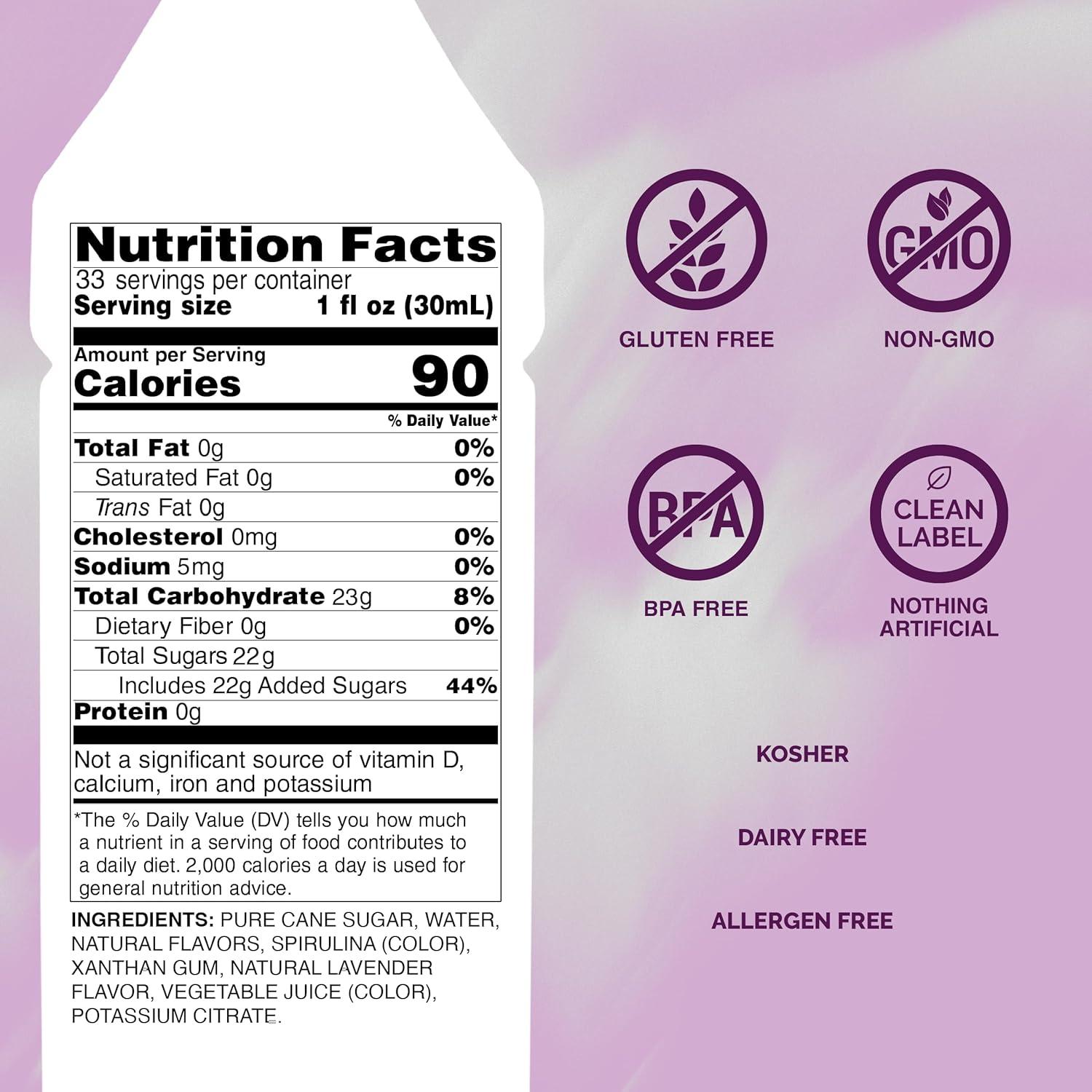 image:imageMonin Lavender Syrup Aromatic amp Floral Premium Syrup for Cocktails Lattes amp More Clean Label with No Artificial Flavors No Artificial Preservatives BPA Free Bottle 338 fl ozLavender