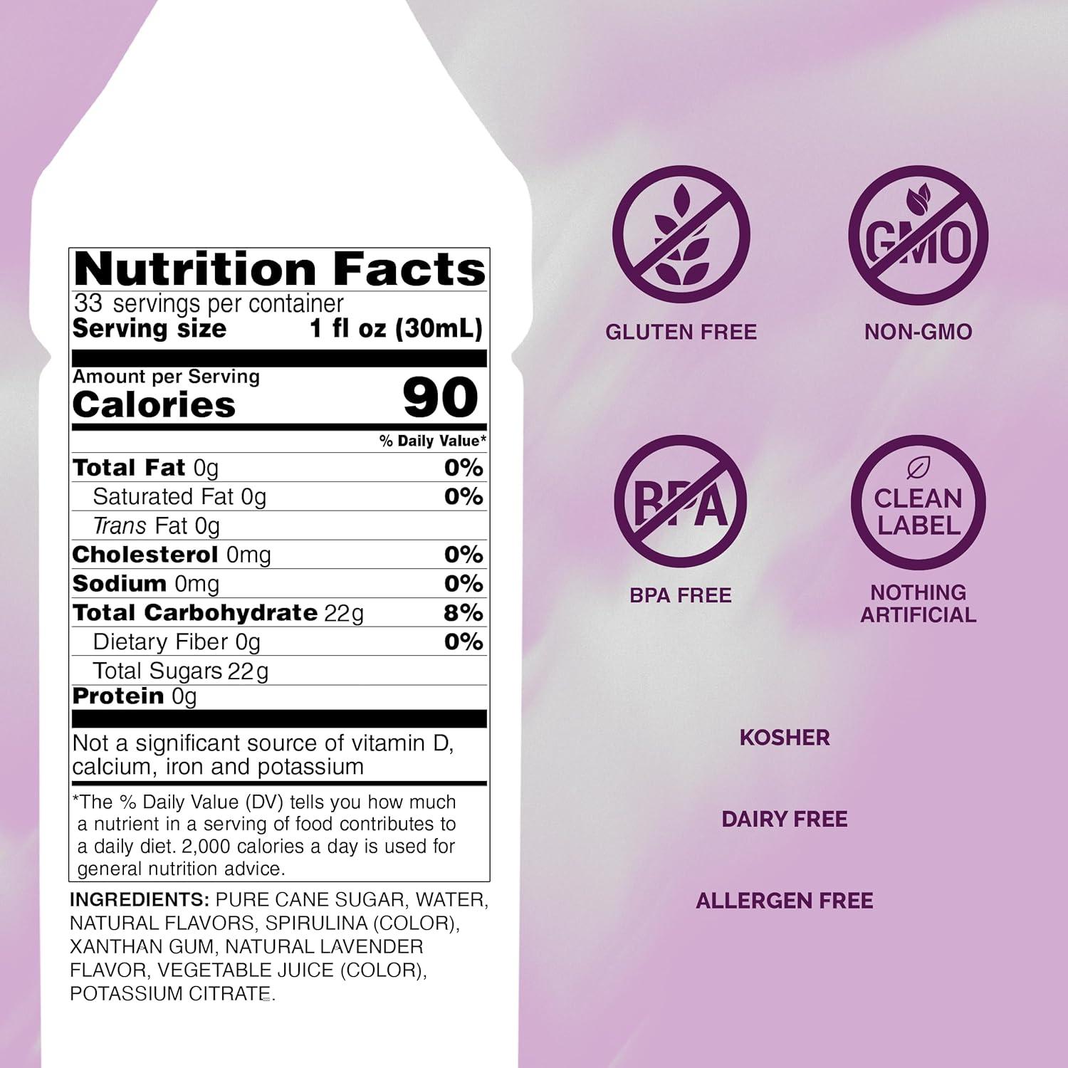 image:imageMonin Lavender Syrup With Pump Aromatic and Floral Natural Flavors Great for Cocktails Lemonades and Sodas NonGMO GlutenFree 1 LiterLavender