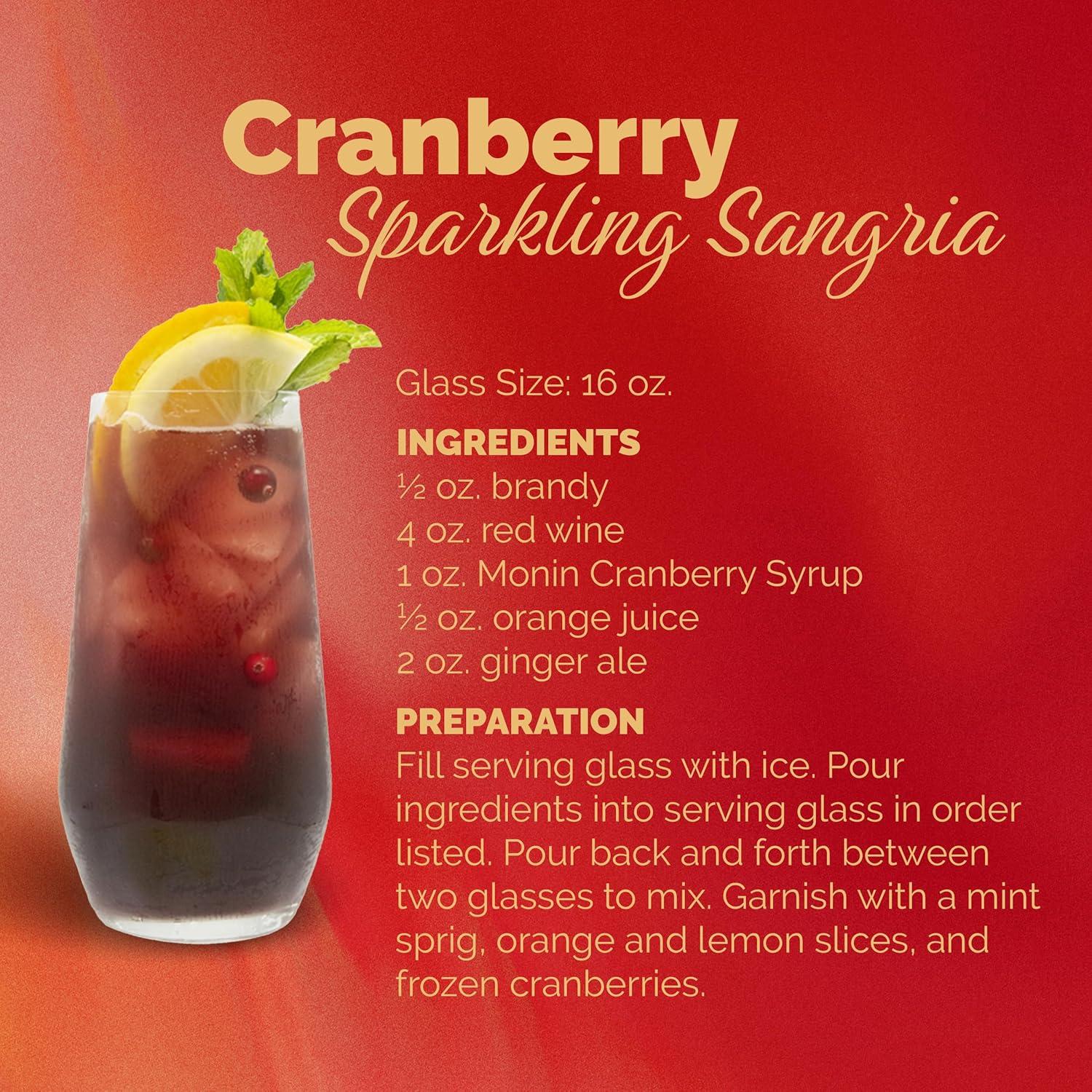 image:imageMonin Mango Syrup Tropical and Sweet Great for Cocktails Sodas and Lemonades GlutenFree NonGMO 750 mlCranberry