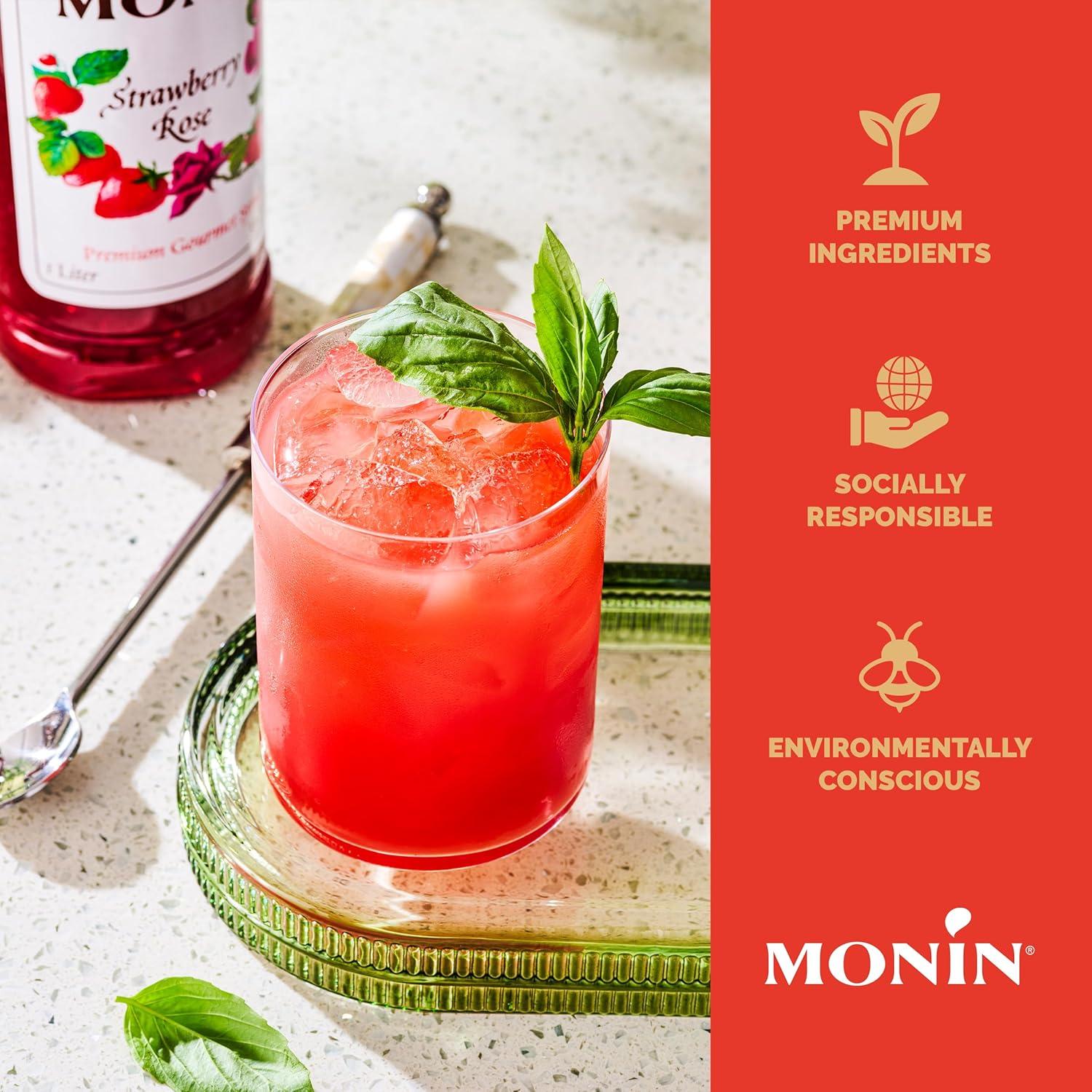 image:imageMonin Mango Syrup Tropical and Sweet Great for Cocktails Sodas and Lemonades GlutenFree NonGMO 750 mlStrawberry Rose