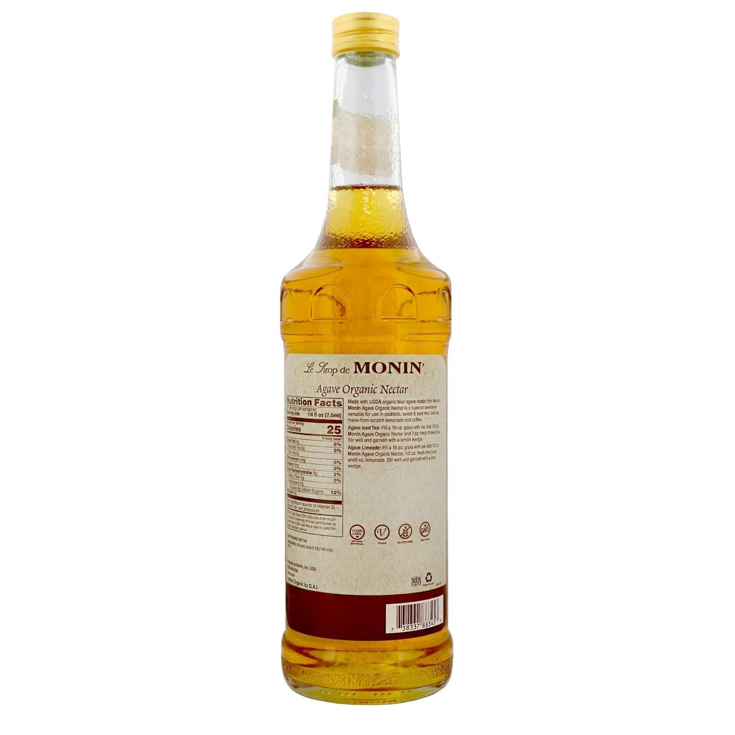 image:imageMonin Organic Caramel Syrup Premium Syrup for Coffee Milkshakes Cocktails amp More BPAFree Glass Bottle 750 mlOrganic Agave