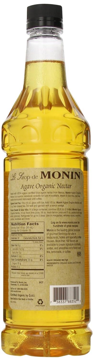 image:imageMonin Organic Caramel Syrup Premium Syrup for Coffee Milkshakes Cocktails amp More BPAFree Glass Bottle 750 mlOrganic Agave