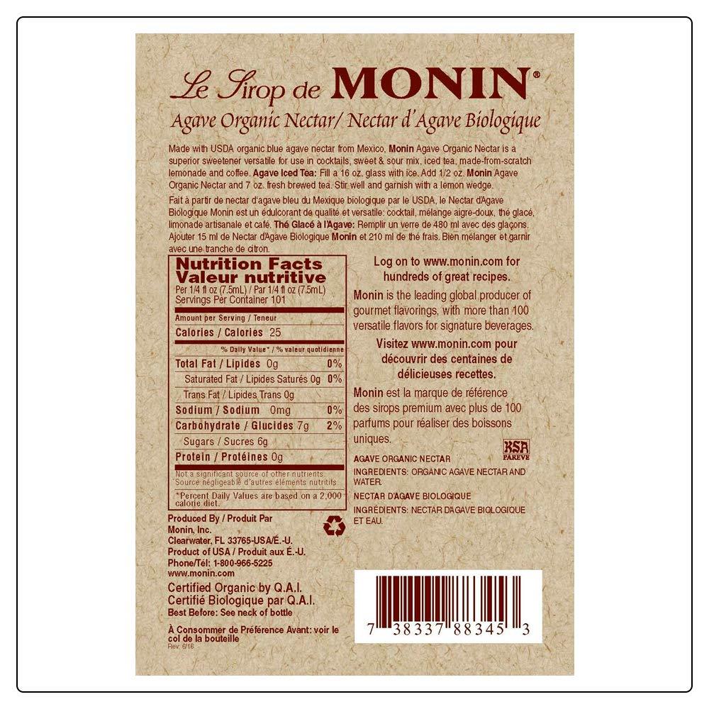 image:imageMonin Organic Caramel Syrup Premium Syrup for Coffee Milkshakes Cocktails amp More BPAFree Glass Bottle 750 mlOrganic Agave