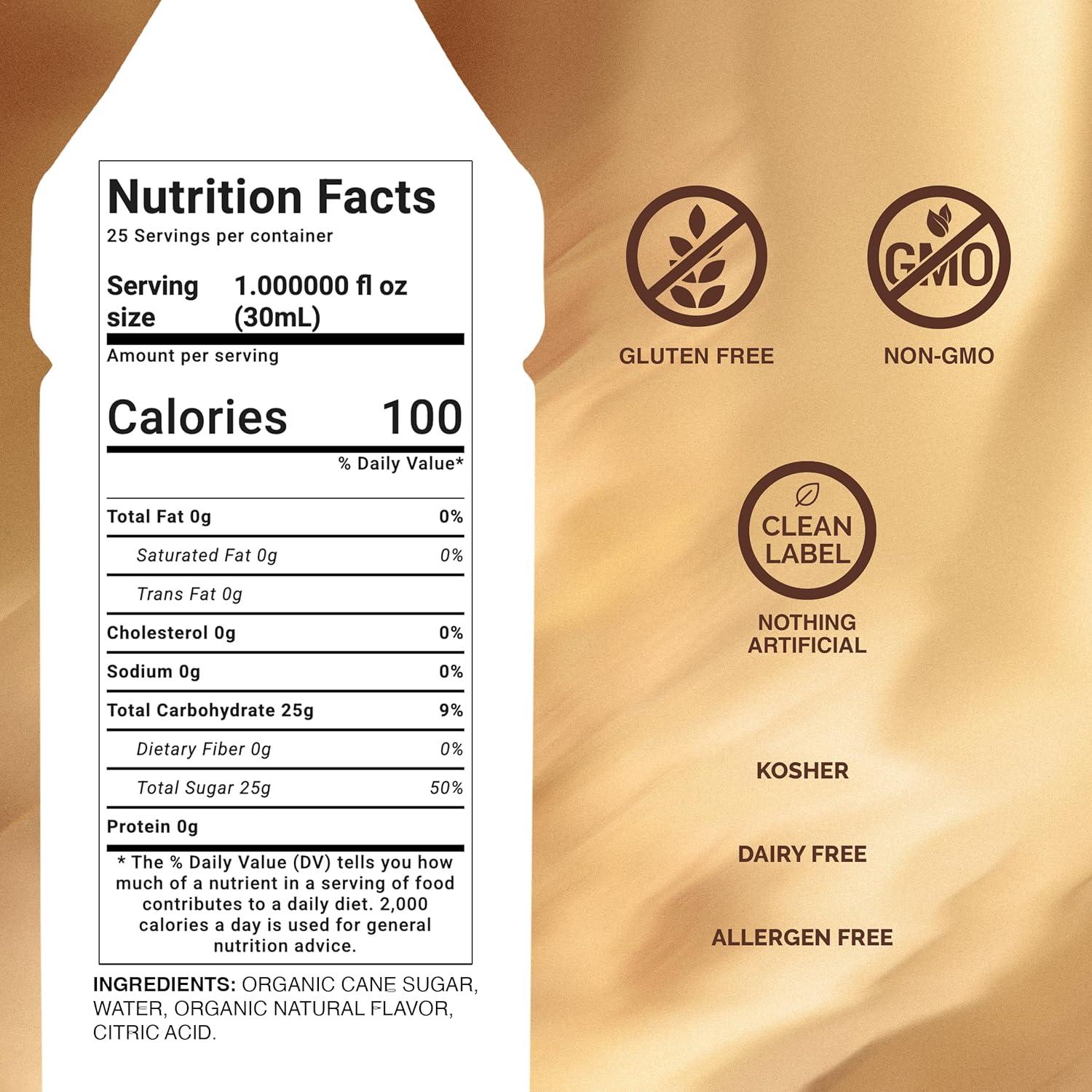 image:imageMonin Organic Caramel Syrup Premium Syrup for Coffee Milkshakes Cocktails amp More BPAFree Glass Bottle 750 mlOrganic Syrup