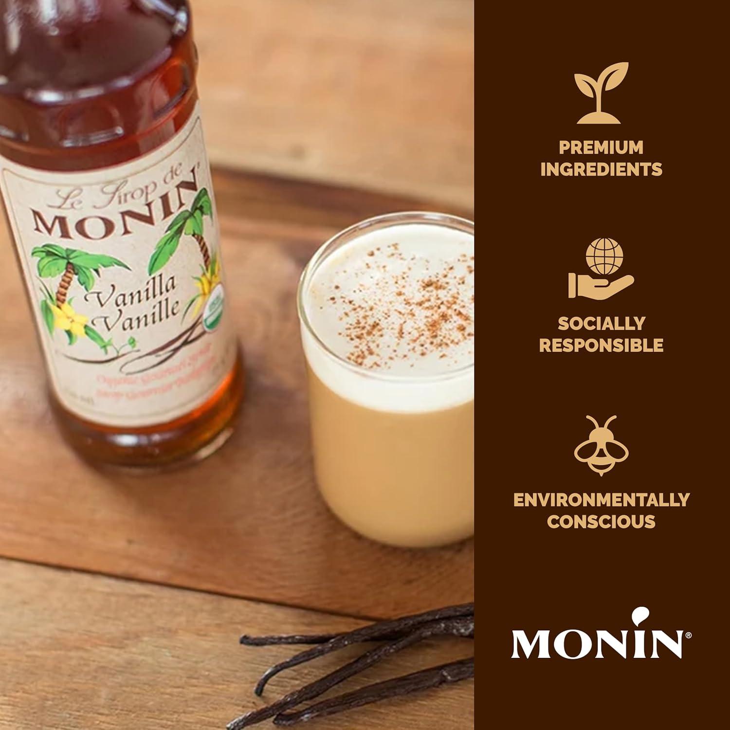 image:imageMonin Organic Caramel Syrup Premium Syrup for Coffee Milkshakes Cocktails amp More BPAFree Glass Bottle 750 mlOrganic Vanilla
