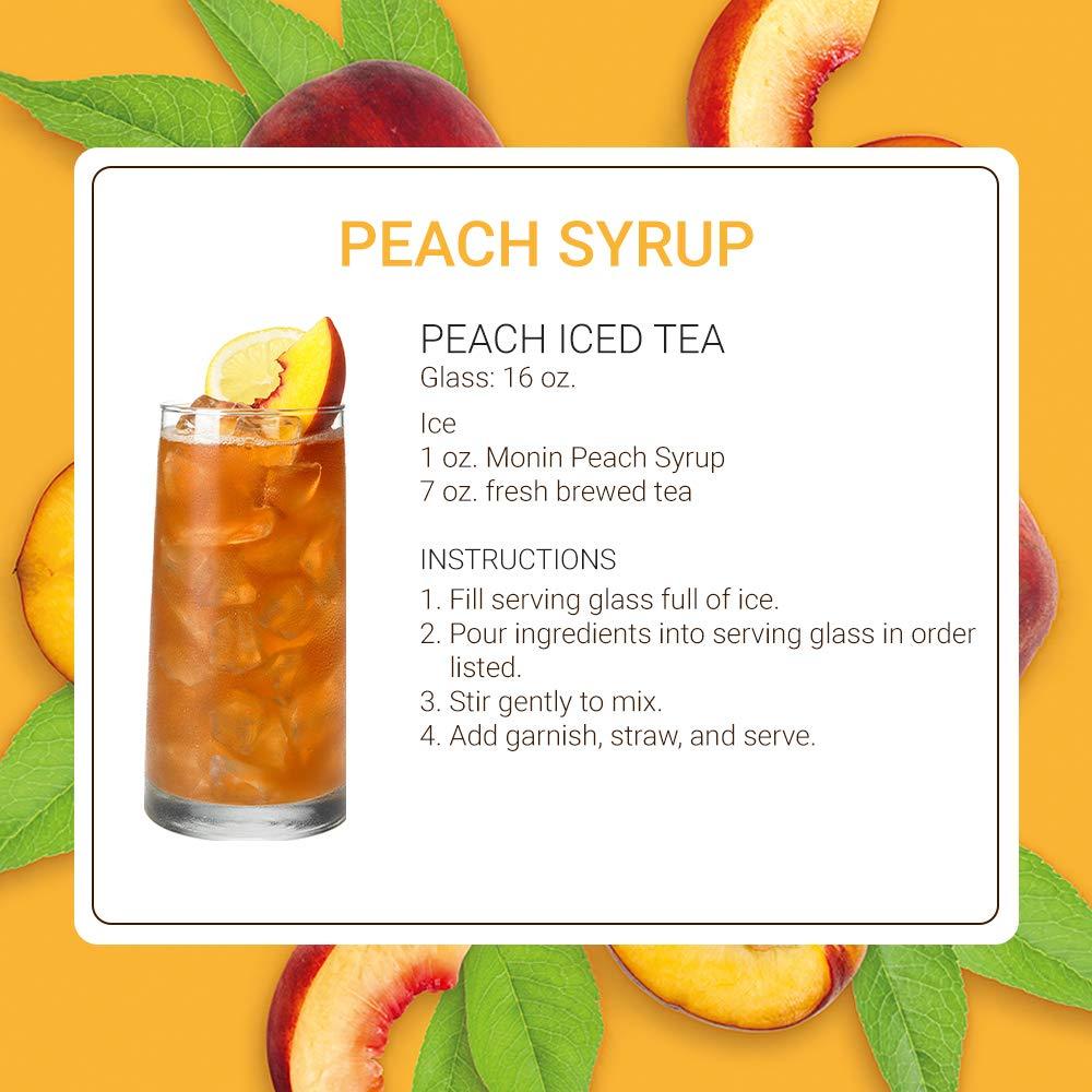 image:imageMonin Peach Syrup Fresh and Juicy Flavors Great for Iced Teas Lemonades and Sodas NonGMO GlutenFree 750 ml