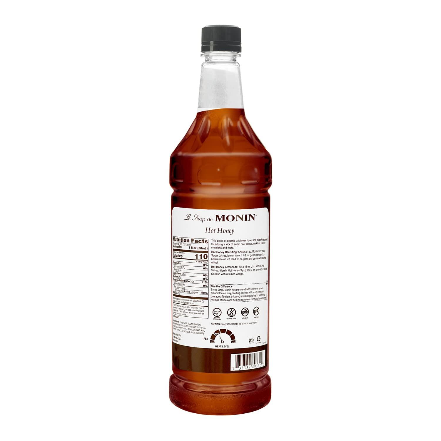 image:imageMonin Pure Cane Syrup Pure and Sweet Great for Coffee Tea and Specialty Cocktails GlutenFree NonGMO 1 LiterHot Honey