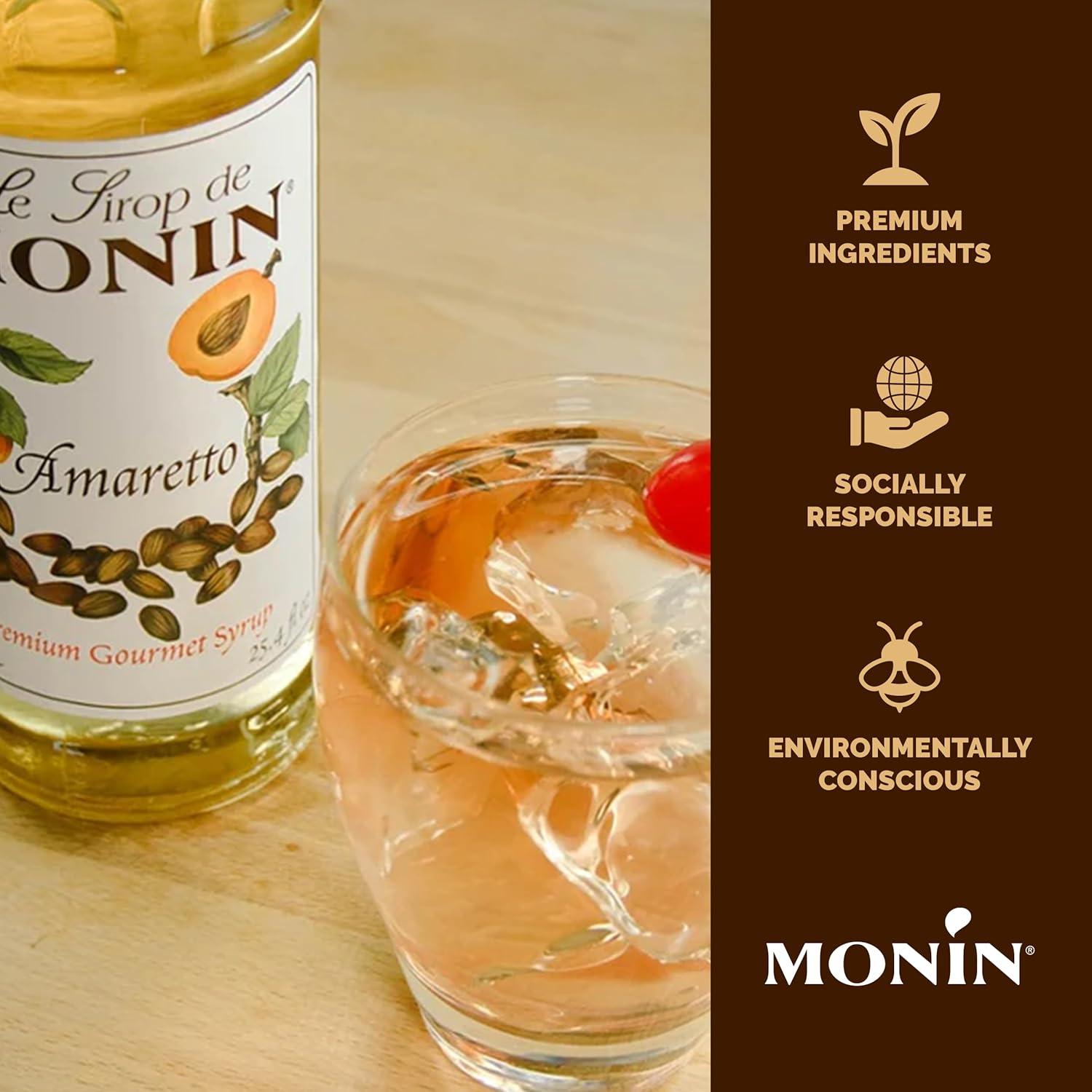 image:imageMonin Pure Cane Syrup Pure and Sweet Great for Coffee Tea and Specialty Cocktails GlutenFree NonGMO 750 mlAmaretto