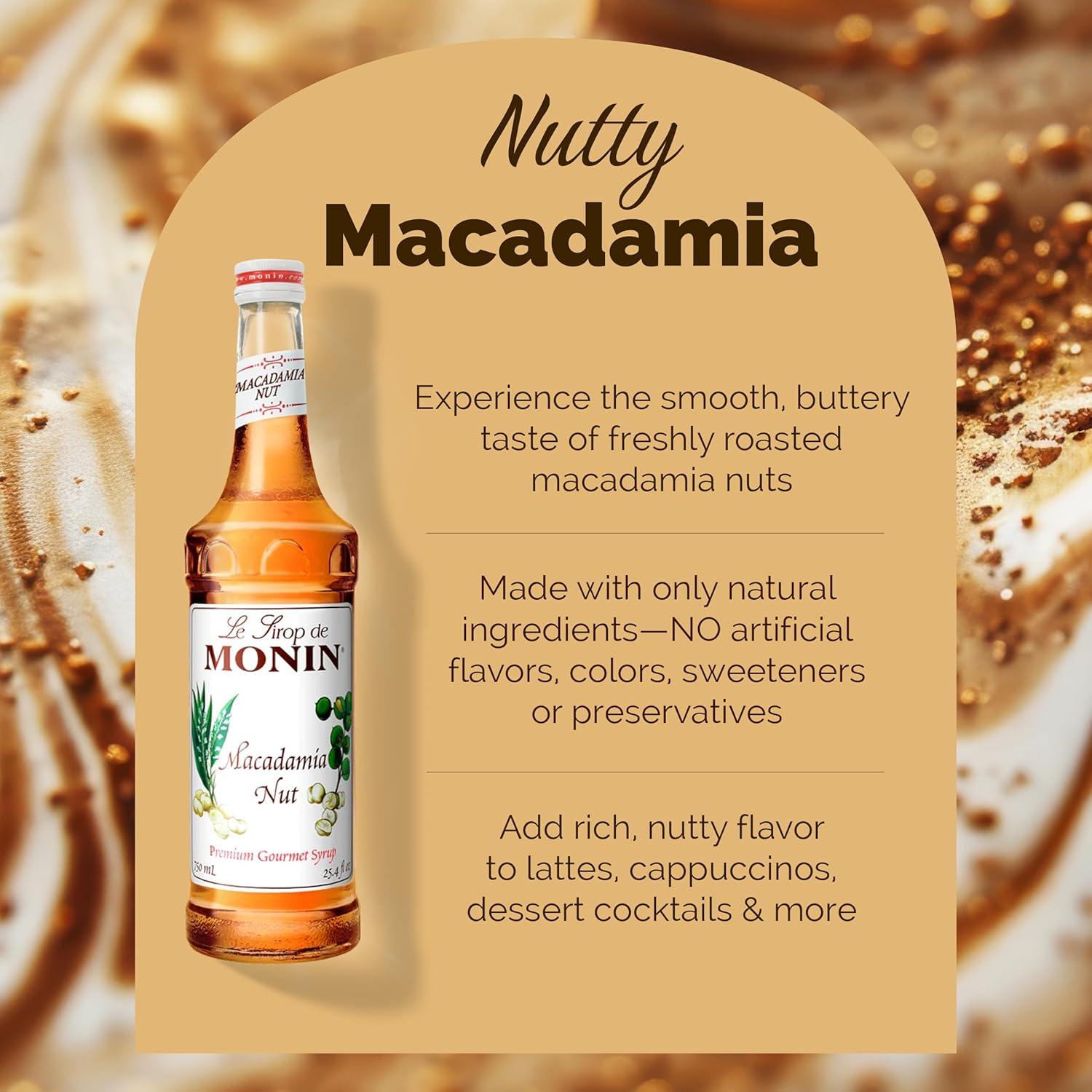 image:imageMonin Pure Cane Syrup Pure and Sweet Great for Coffee Tea and Specialty Cocktails GlutenFree NonGMO 750 mlMacadamia Nut