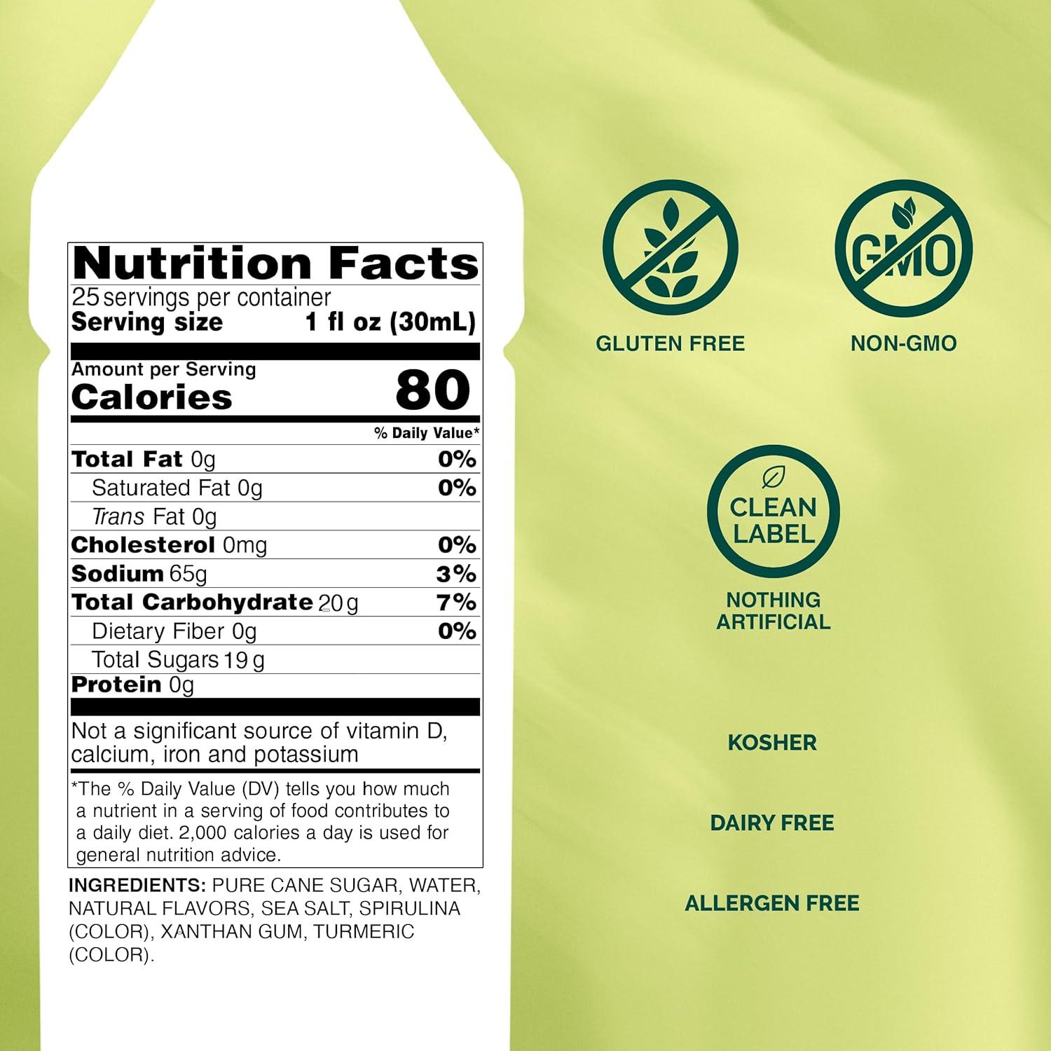 image:imageMonin Pure Cane Syrup Pure and Sweet Great for Coffee Tea and Specialty Cocktails GlutenFree NonGMO 750 mlPistachio