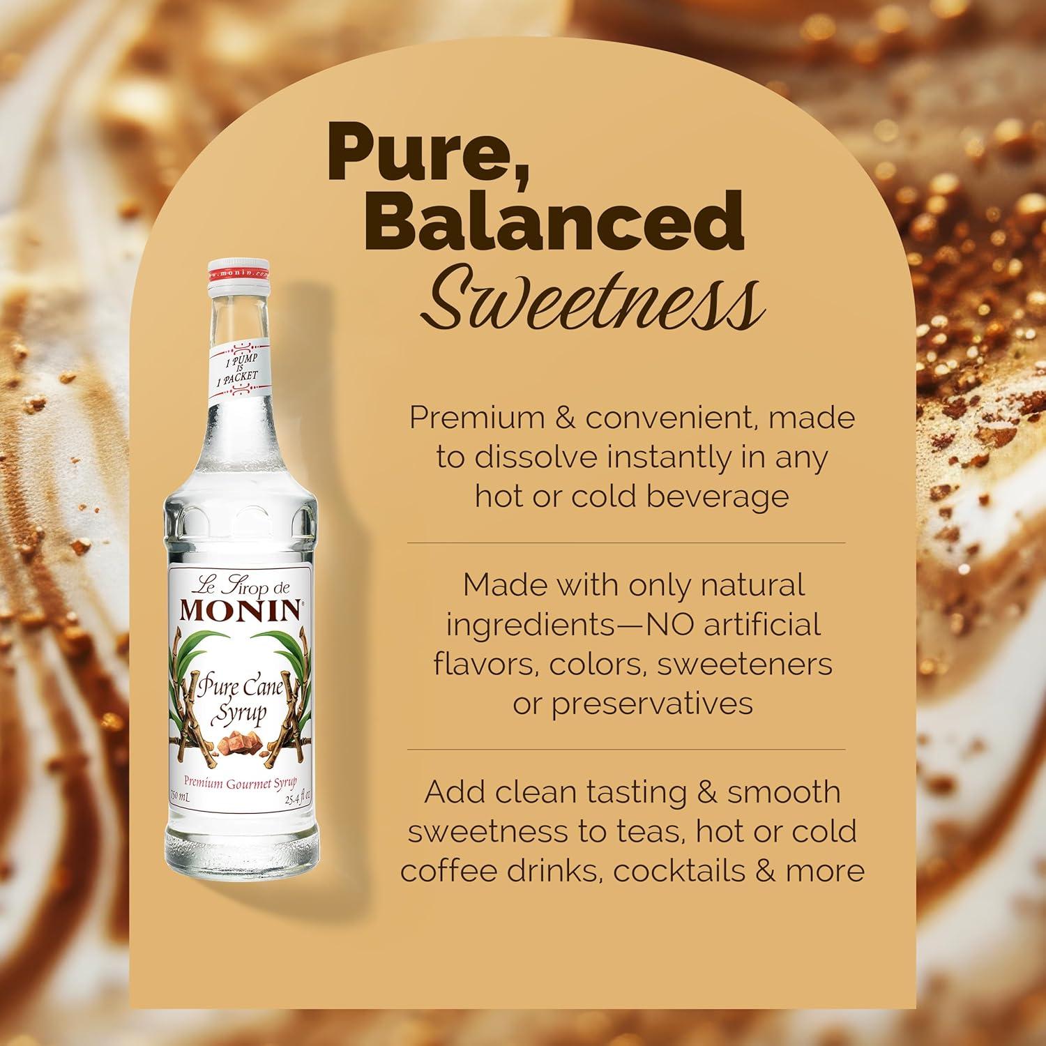 image:imageMonin Pure Cane Syrup Pure and Sweet Great for Coffee Tea and Specialty Cocktails GlutenFree NonGMO 750 mlPure Cane