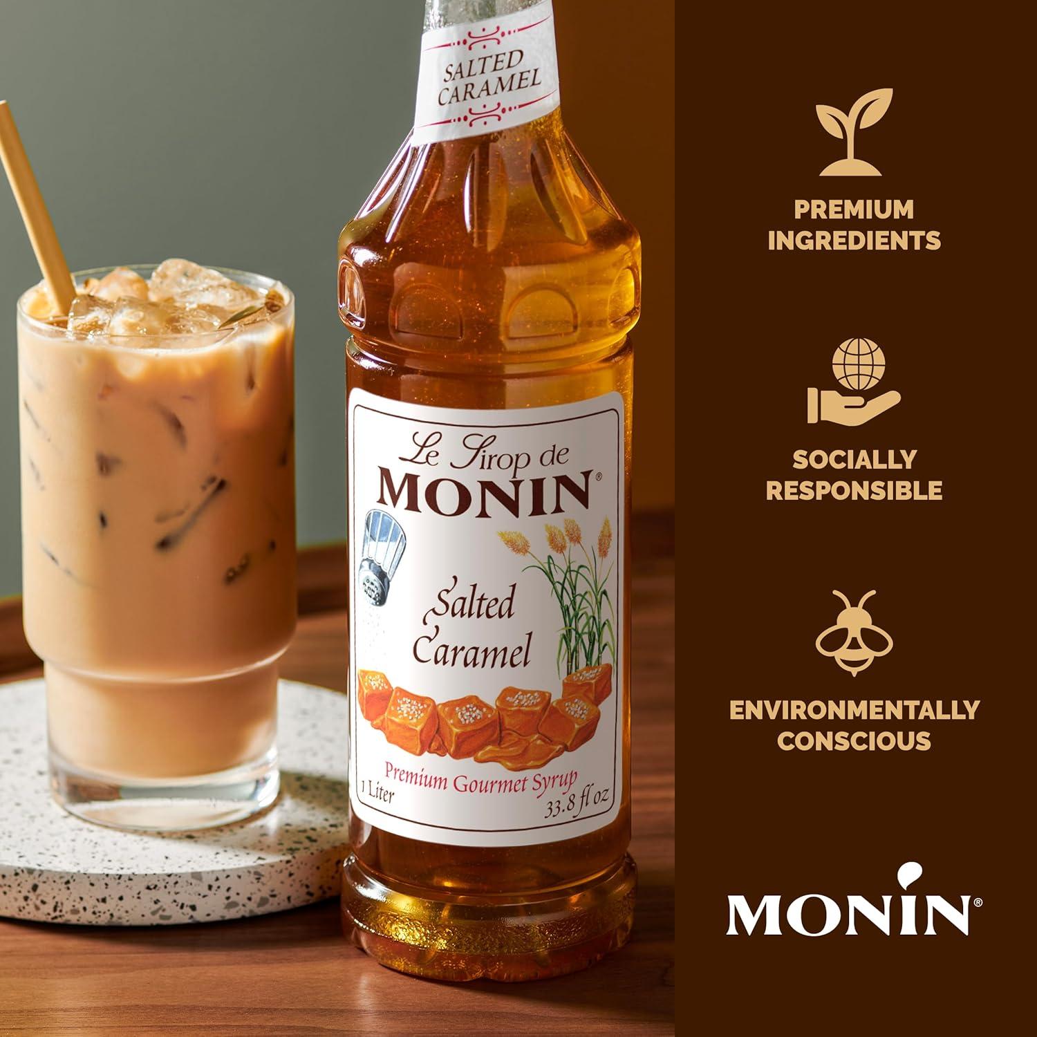 image:imageMonin Pure Cane Syrup Pure and Sweet Great for Coffee Tea and Specialty Cocktails GlutenFree NonGMO 750 mlSalted Caramel