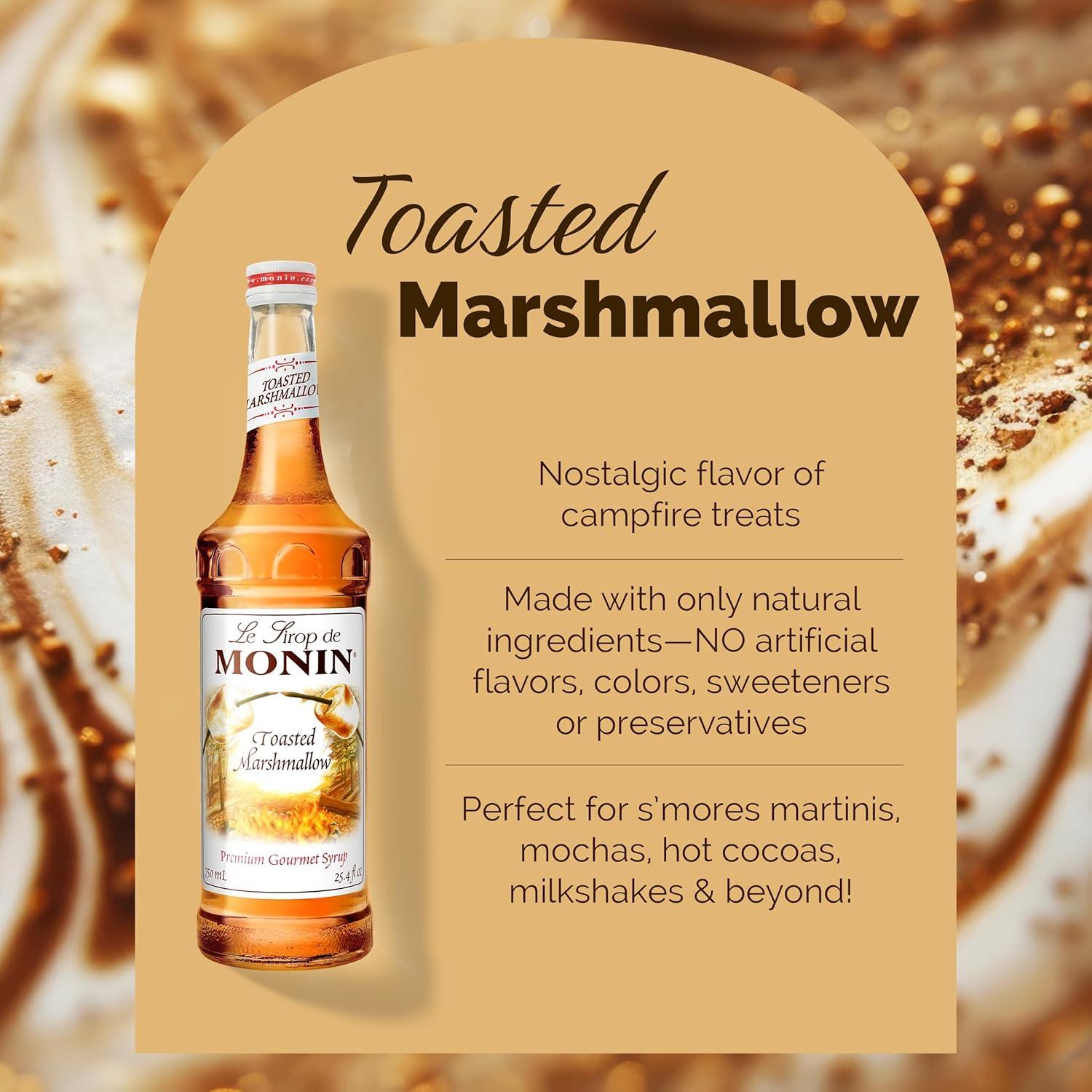 image:imageMonin Pure Cane Syrup Pure and Sweet Great for Coffee Tea and Specialty Cocktails GlutenFree NonGMO 750 mlToasted Marshmallow