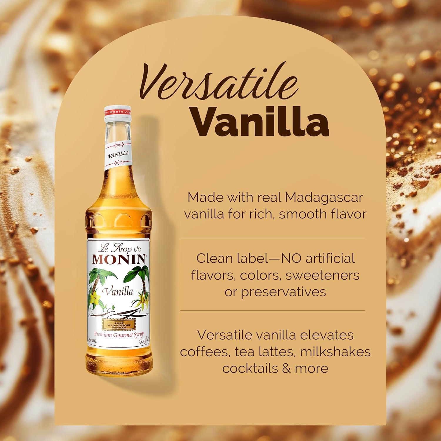 image:imageMonin Pure Cane Syrup Pure and Sweet Great for Coffee Tea and Specialty Cocktails GlutenFree NonGMO 750 mlVanilla