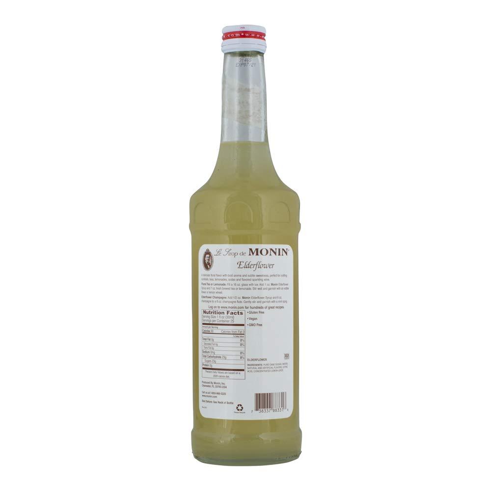 image:imageMonin Rose Syrup Elegant and Subtle Great for Cocktails Mocktails and Soda GlutenFree NonGMO 750 mlElderflower