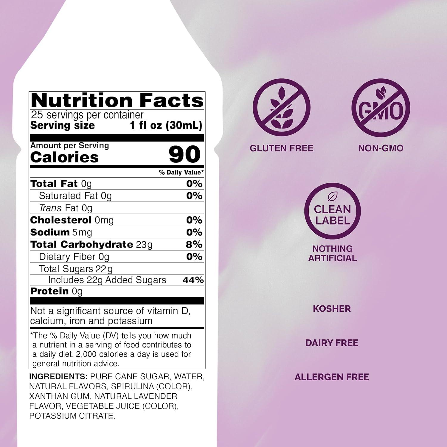 image:imageMonin Rose Syrup Elegant and Subtle Great for Cocktails Mocktails and Soda GlutenFree NonGMO 750 mlLavender