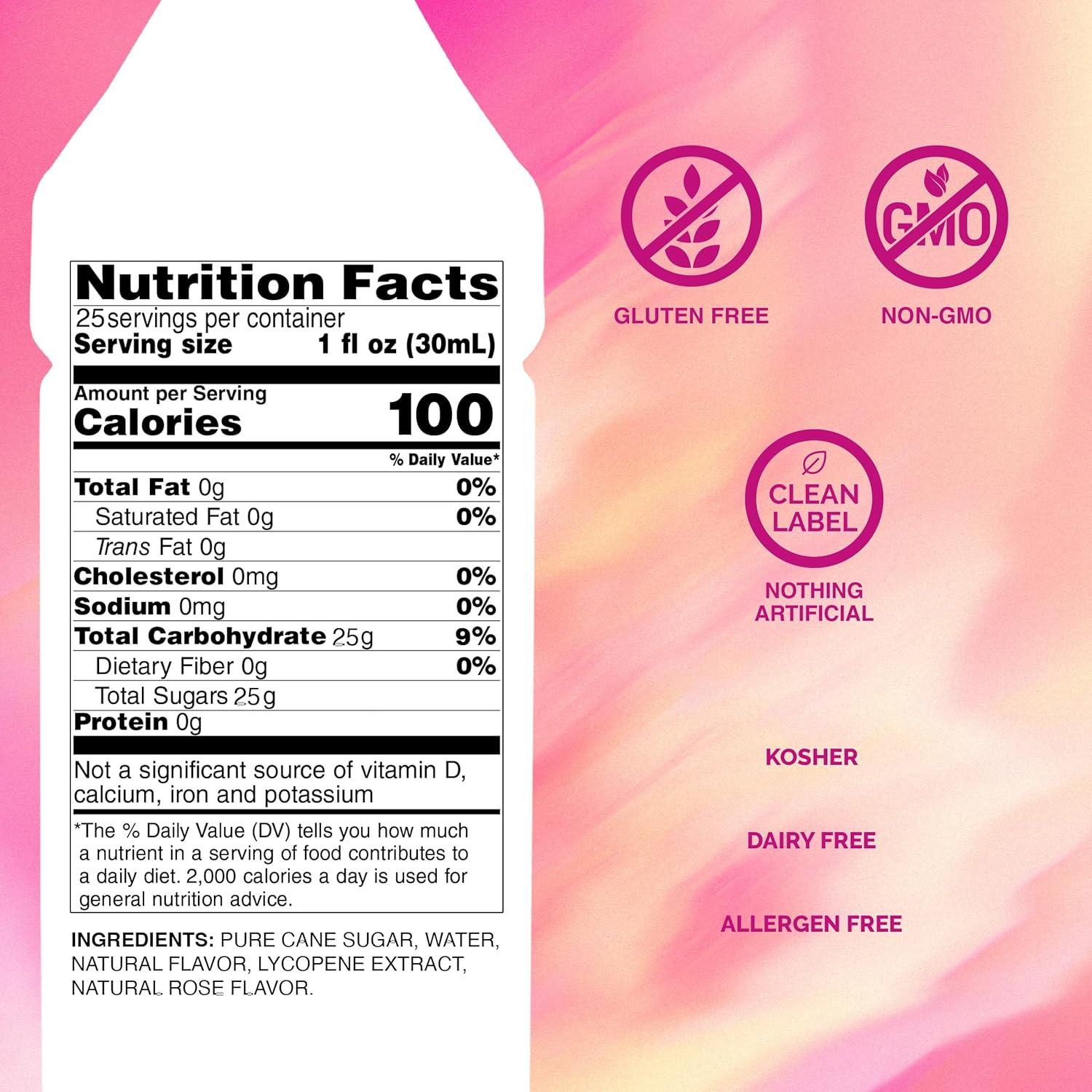 image:imageMonin Rose Syrup with Monin BPA Free Pump Boxed Elegant and Subtle Great for Cocktails Mocktails and Soda GlutenFree NonGMO 750 ml