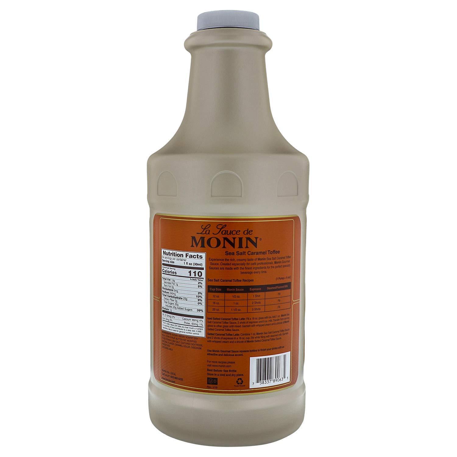 image:imageMonin Sea Salt Caramel Toffee Rich amp Buttery Flavor with Creamy Caramel Notes Great for Coffee Milkshakes amp Dessert Cocktails 64 ozSea Salt Caramel Toffee