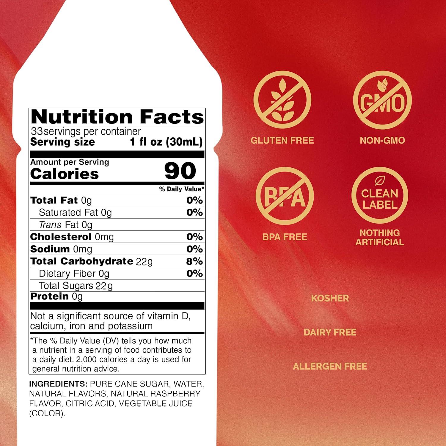 image:imageMonin Strawberry Syrup Mild and Sweet Great for Cocktails and Teas GlutenFree NonGMO 1 Liter 2PackRaspberry