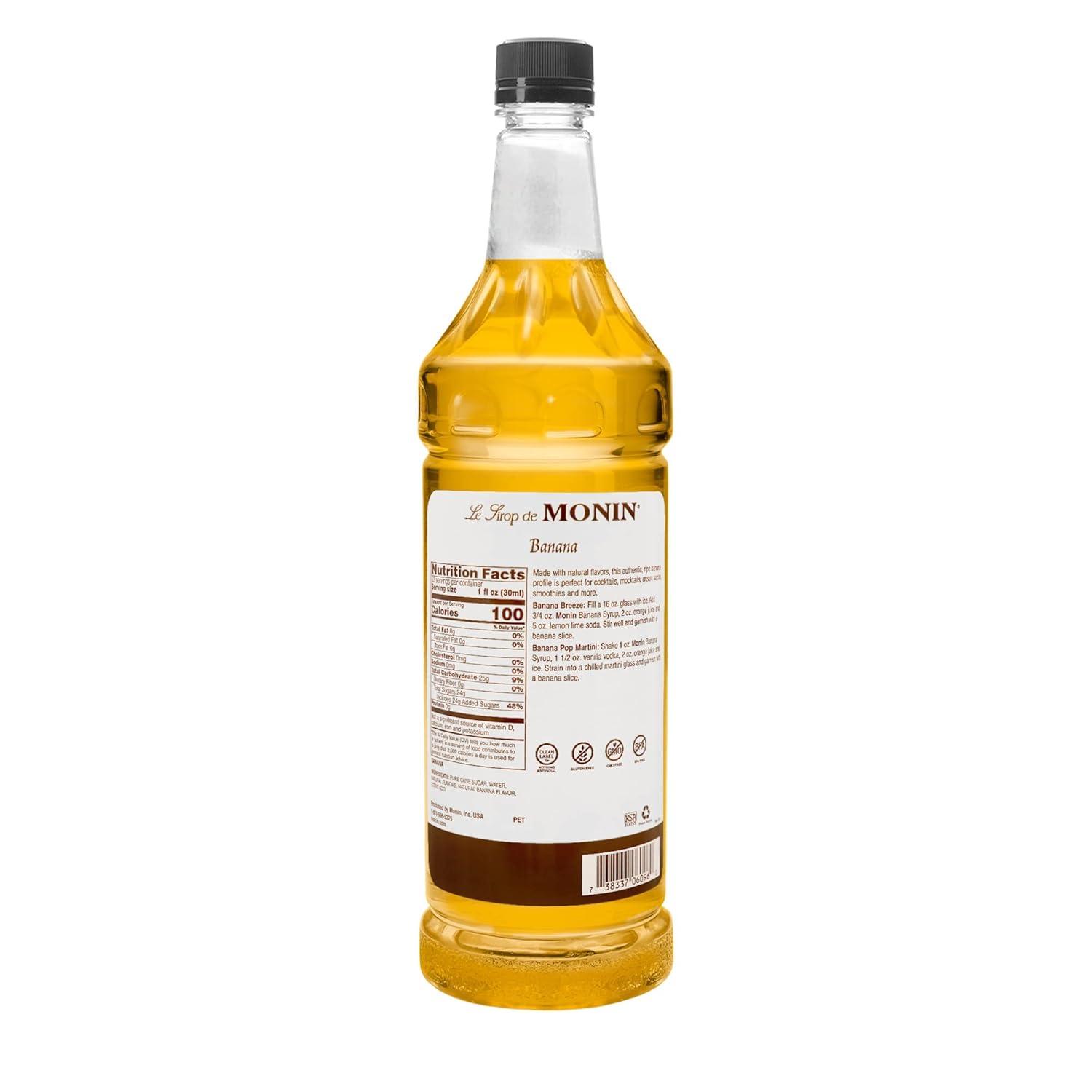 image:imageMonin Strawberry Syrup Mild and Sweet Great for Cocktails and Teas GlutenFree NonGMO 1 LiterBanana