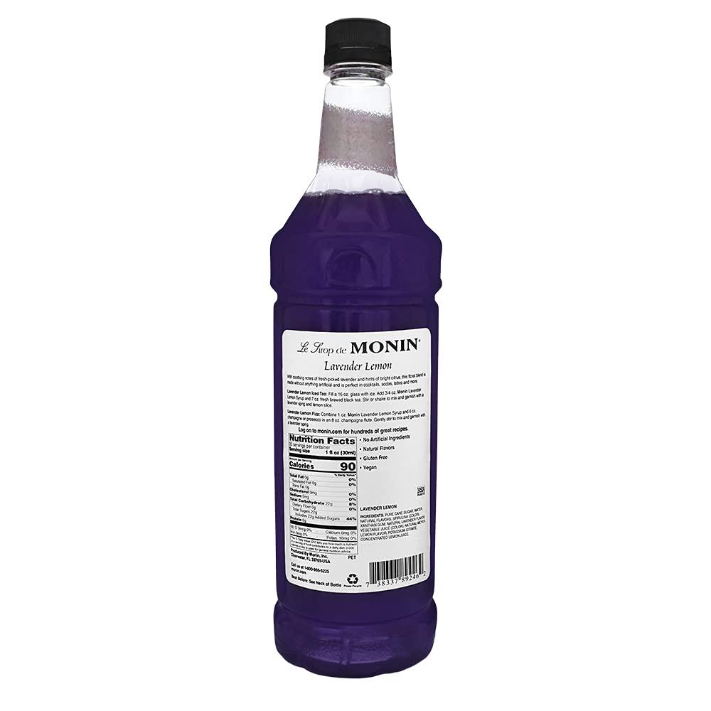 image:imageMonin Strawberry Syrup Mild and Sweet Great for Cocktails and Teas GlutenFree NonGMO 1 LiterLavender Lemon