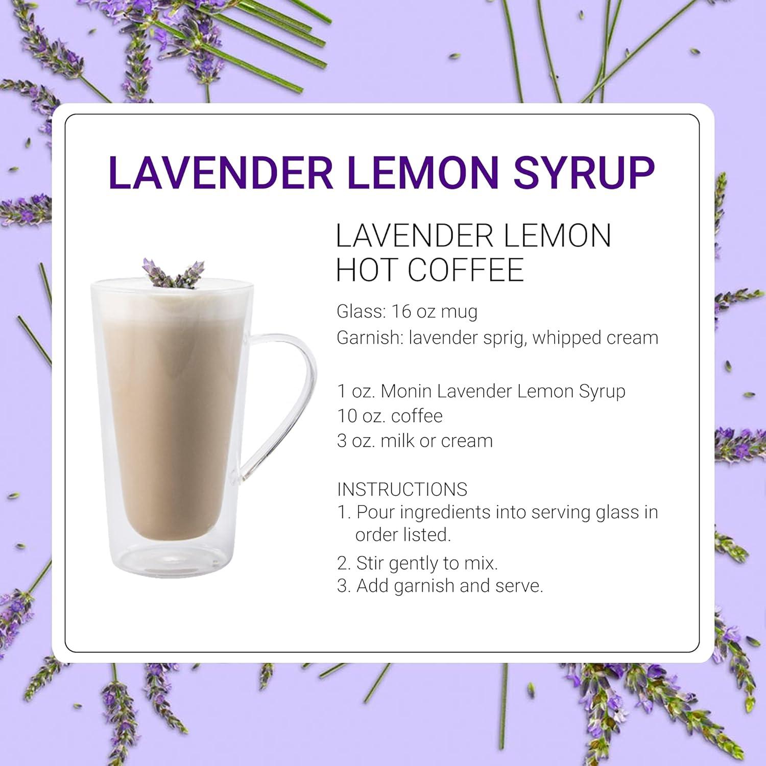 image:imageMonin Strawberry Syrup Mild and Sweet Great for Cocktails and Teas GlutenFree NonGMO 1 LiterLavender Lemon
