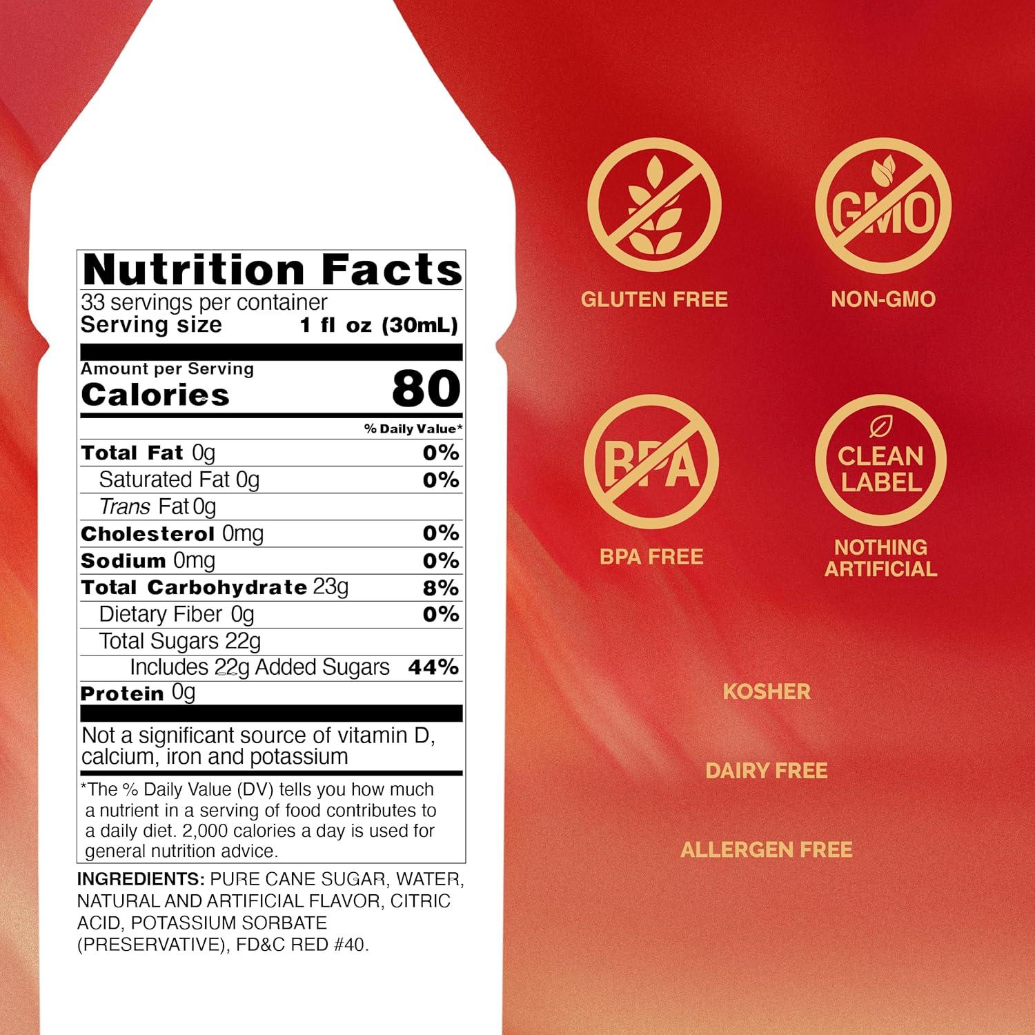 image:imageMonin Strawberry Syrup Mild and Sweet Great for Cocktails and Teas GlutenFree NonGMO 1 LiterWatermelon