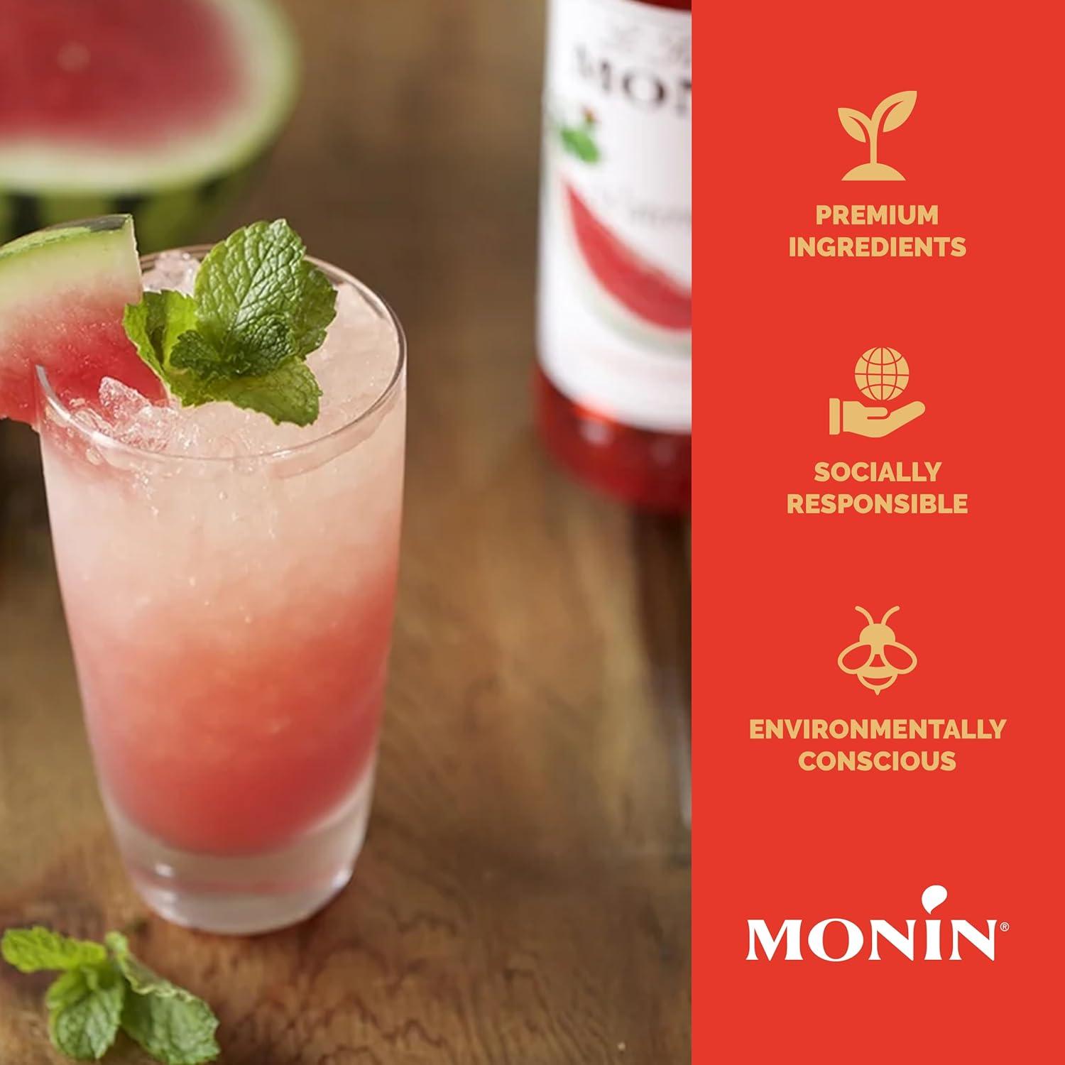 image:imageMonin Strawberry Syrup Mild and Sweet Great for Cocktails and Teas GlutenFree NonGMO 1 LiterWatermelon