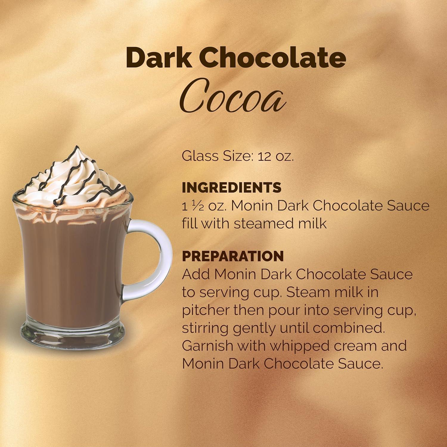 image:imageMonin Sugar Free Dark Chocolate Sauce Velvety and Rich Great for Desserts Coffee and Snacks GlutenFree 12 OunceDark Chocolate