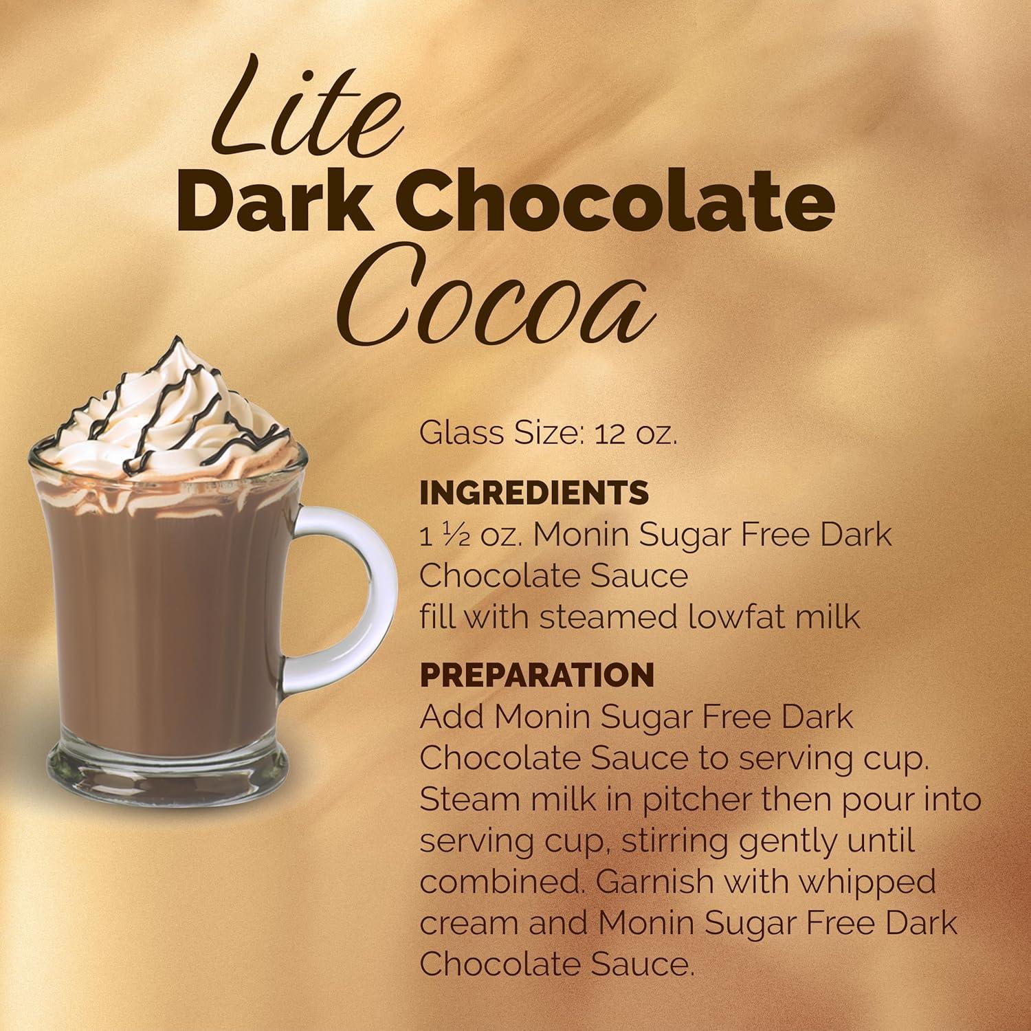 image:imageMonin Sugar Free Dark Chocolate Sauce Velvety and Rich Great for Desserts Coffee and Snacks GlutenFree 12 OunceSugar Free Dark Chocolate