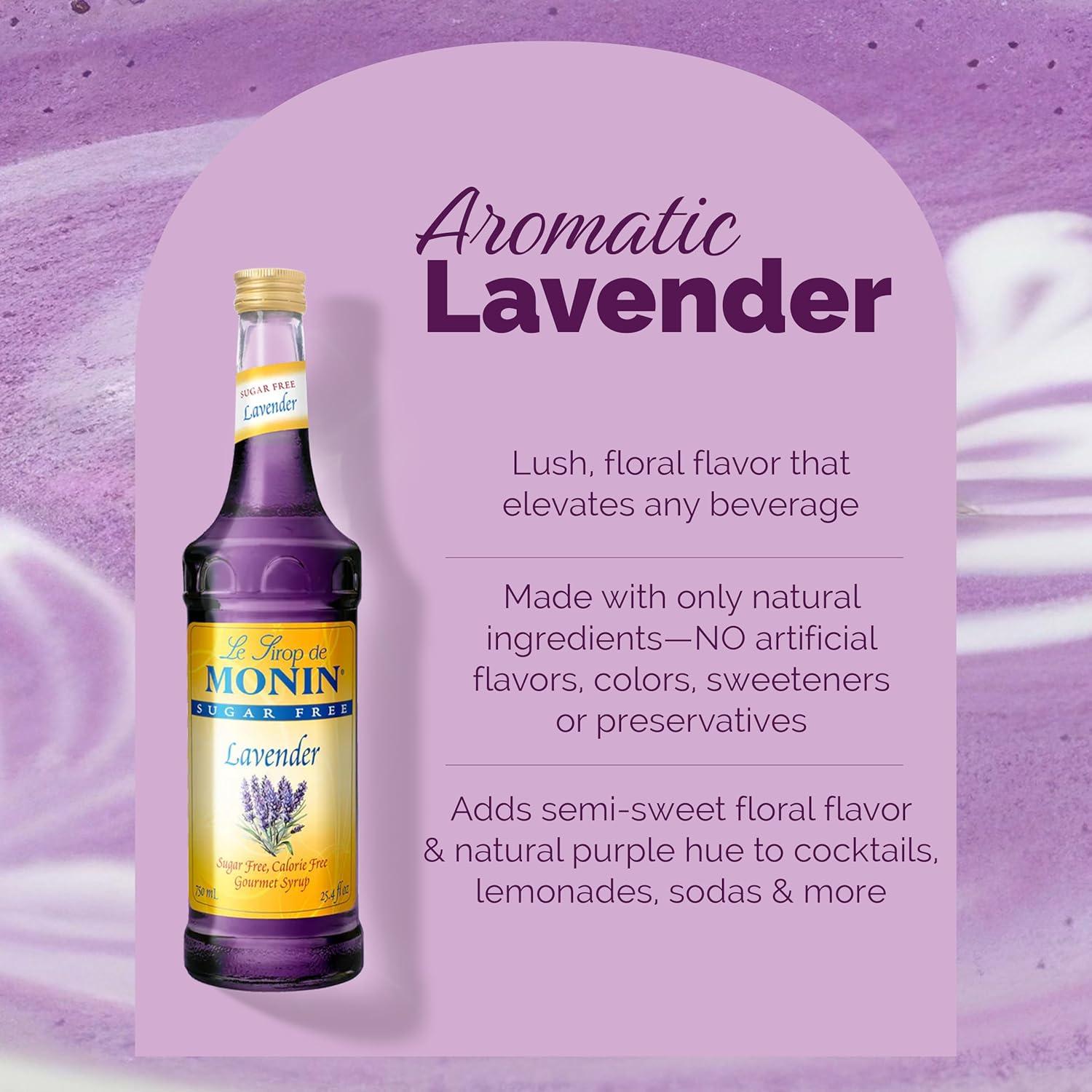 image:imageMonin Sugar Free Vanilla Syrup Bold Vanilla Bean Flavor Great for Coffee Cocktails amp Lattes GlutenFree NonGMO 750 mlSugar Free Lavender