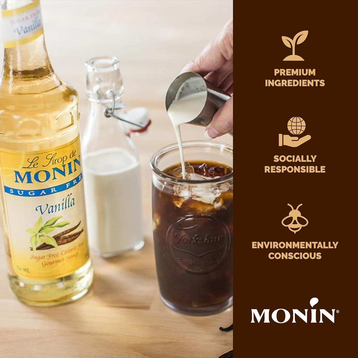 image:imageMonin Sugar Free Vanilla Syrup Bold Vanilla Bean Flavor Great for Coffee Cocktails amp Lattes GlutenFree NonGMO 750 mlSugar Free Vanilla