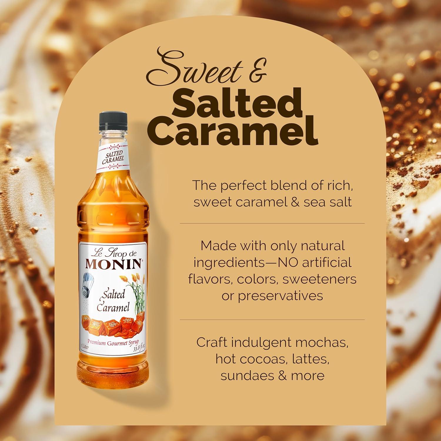 image:imageMonin Toasted Marshmallow Syrup Marshmallow amp Caramel Flavor Great for Cocoas Lattes amp Shakes NonGMO GlutenFree 1 LiterSalted Caramel