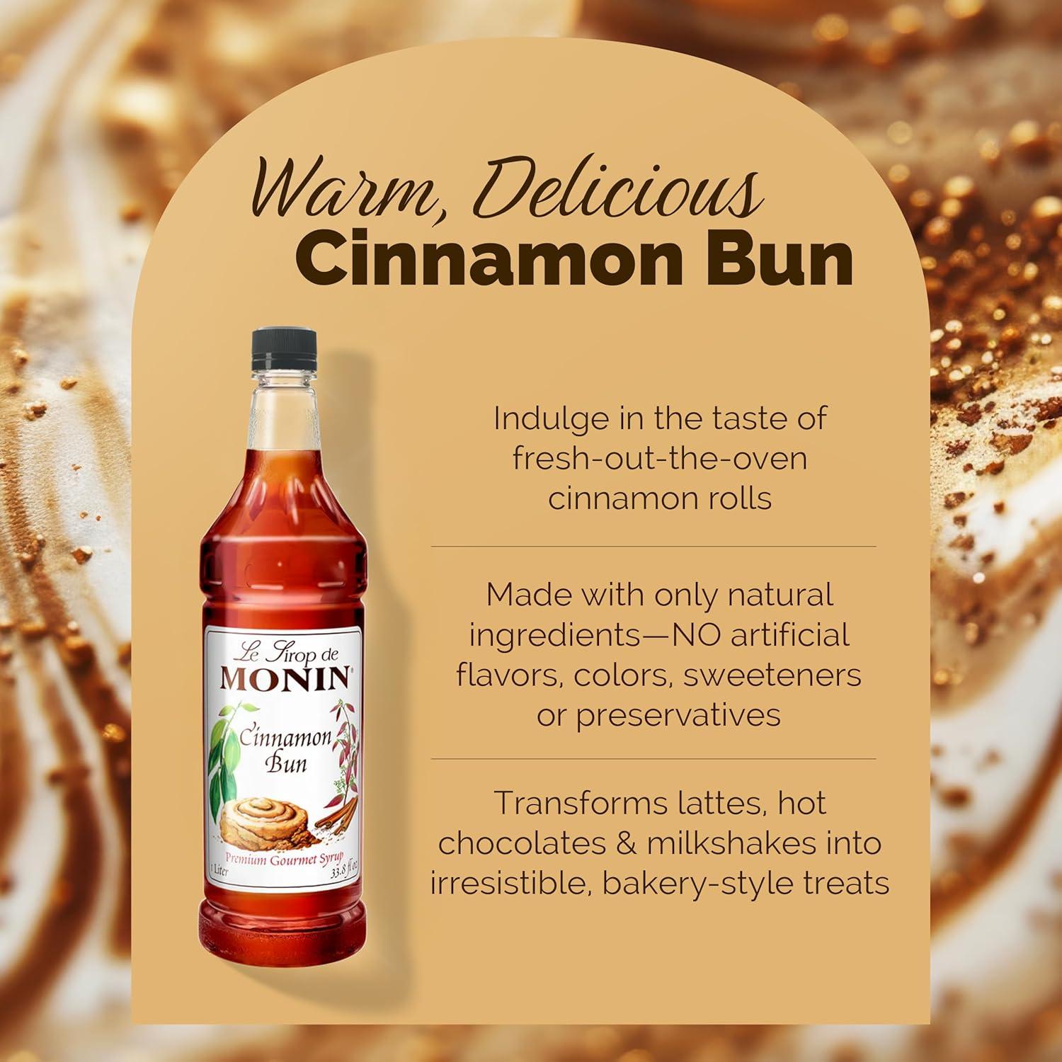 image:imageMonin Toffee Nut Syrup Bold and Buttery Great for Coffee and Desserts GlutenFree NonGMO 1 LiterCinnamon