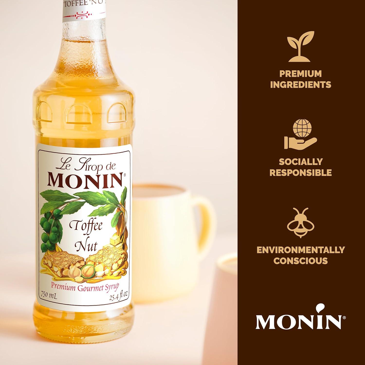 image:imageMonin Toffee Nut Syrup Bold and Buttery Great for Coffee and Desserts GlutenFree NonGMO 1 LiterToffee