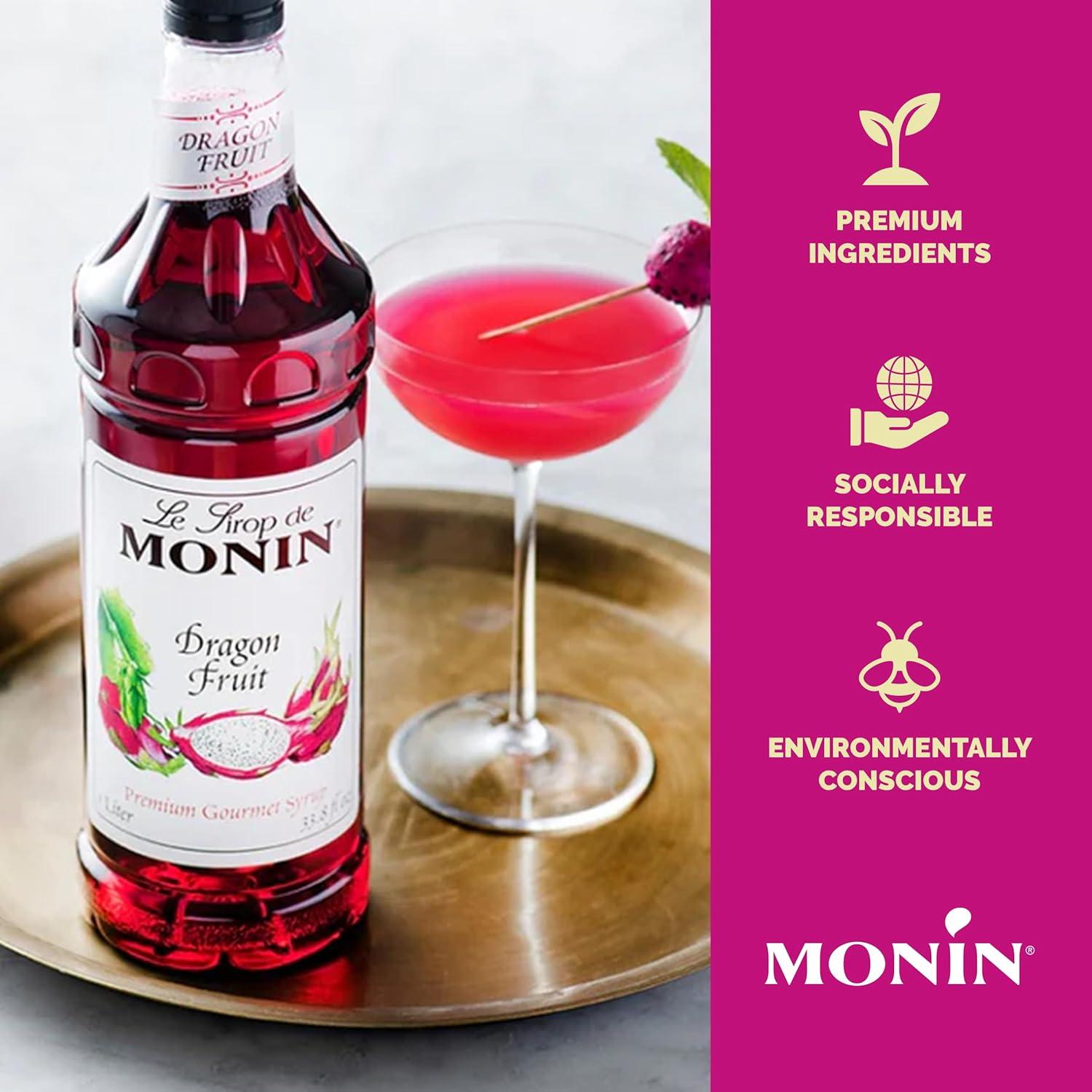 image:imageMonin White Peach Syrup Juicy Ripe Peach Flavor Perfect for Cocktails Mocktails Iced Teas amp Smoothies GlutenFree NonGMO 1 LiterDragon Fruit